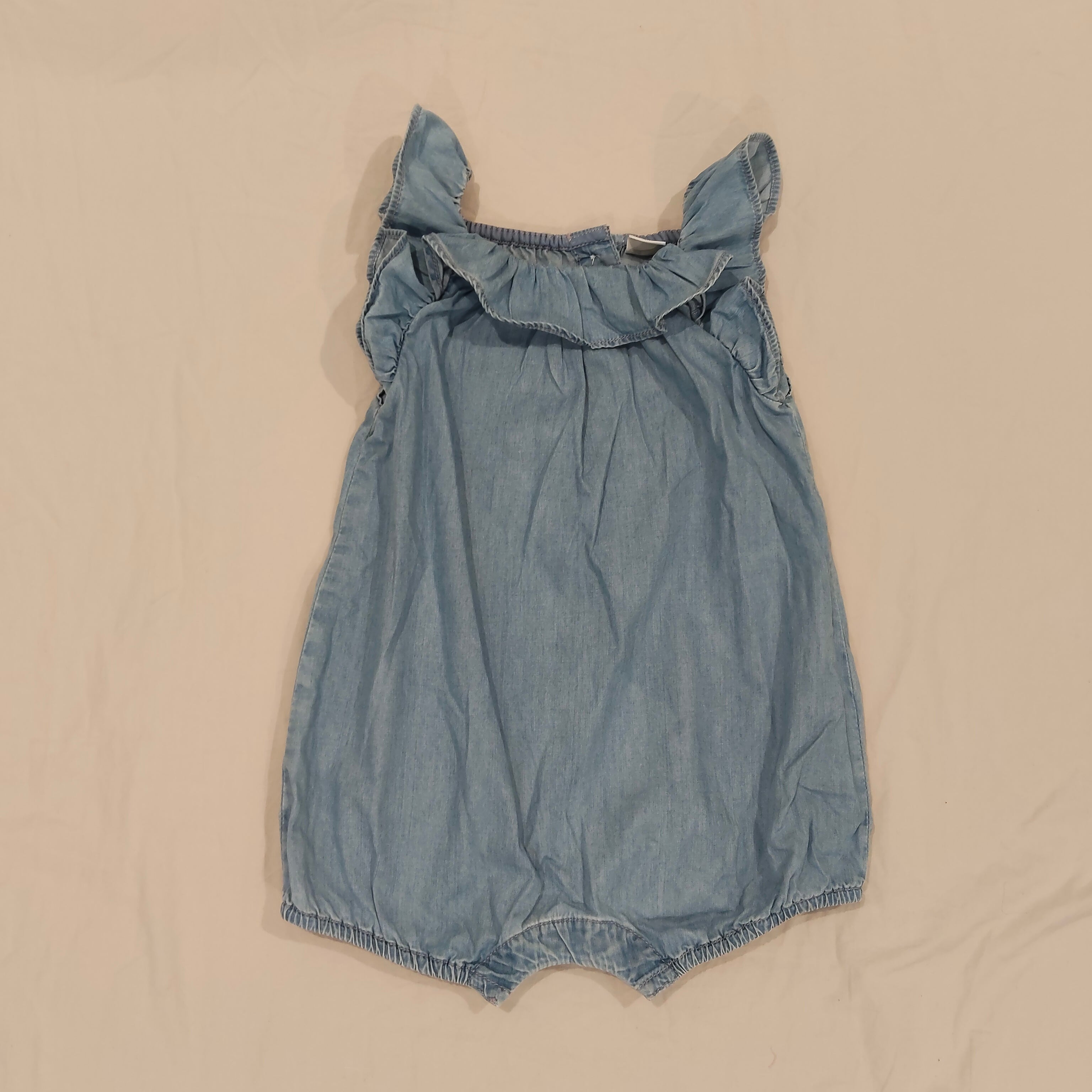GAP baby denim rompers size 6-12m girls