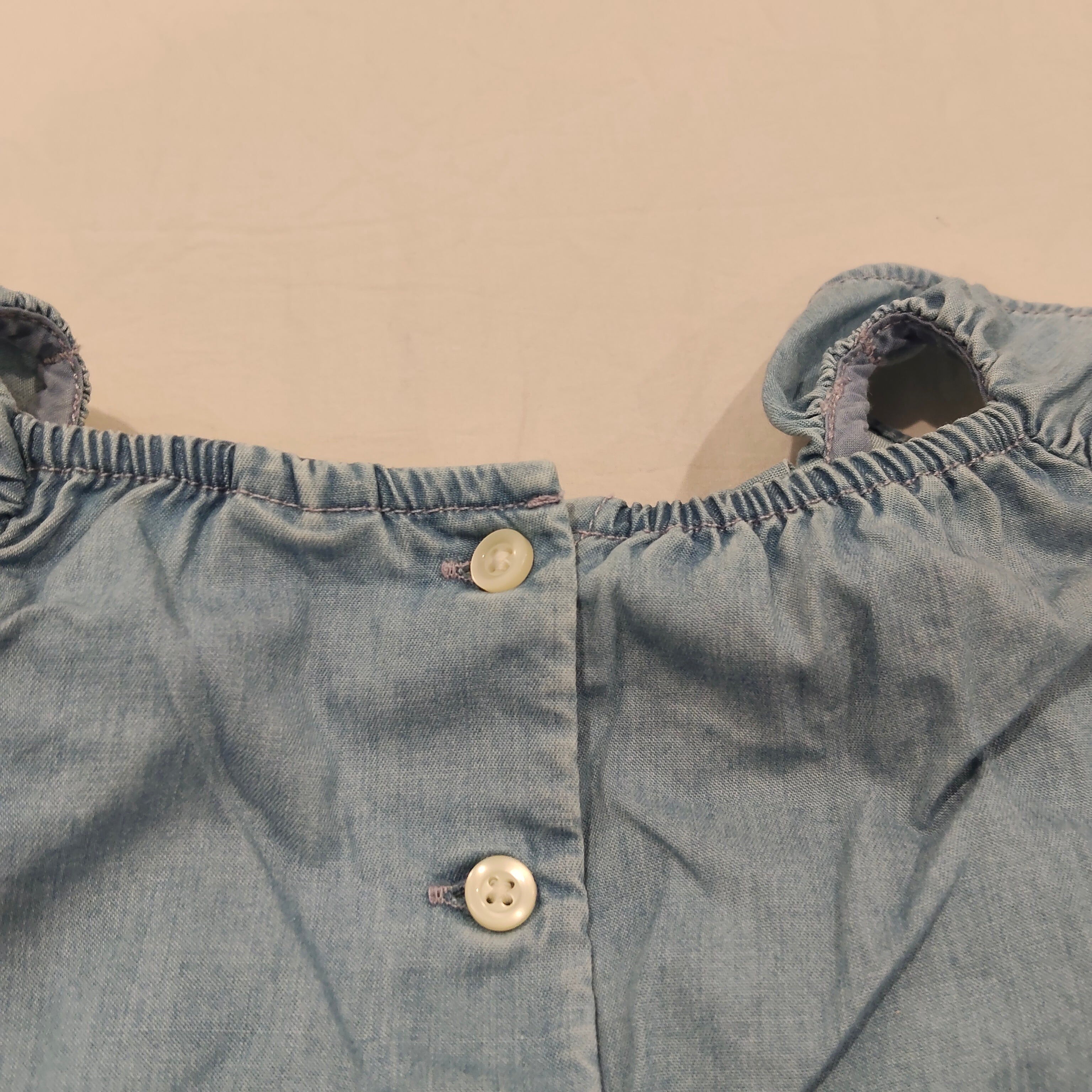 GAP baby denim rompers size 6-12m girls
