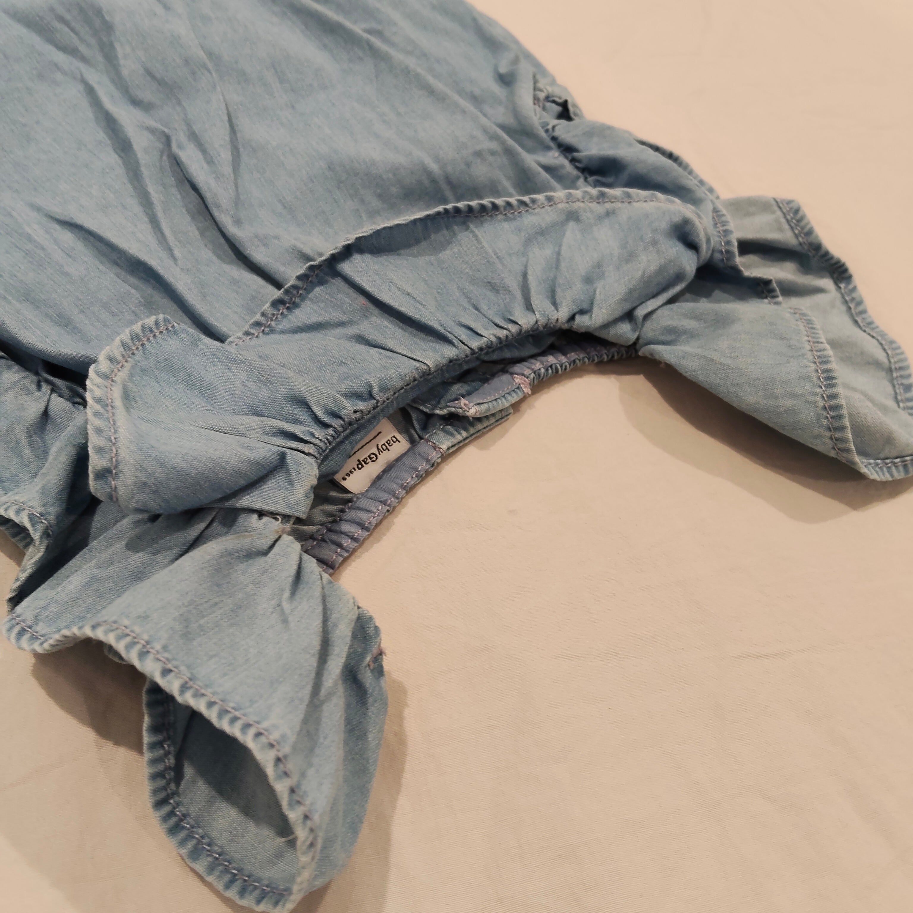 GAP baby denim rompers size 6-12m girls