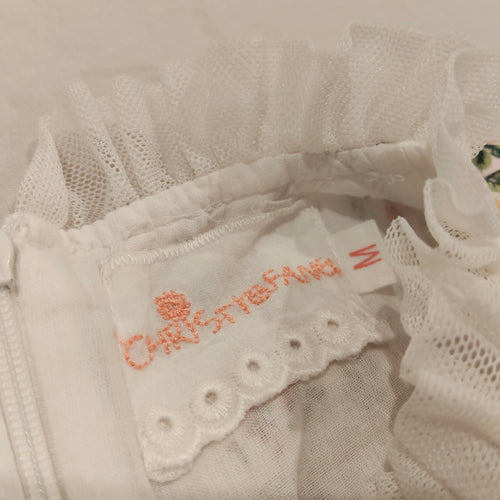 CHRISTINE FANG Floral Dress with Frill in White size M girls (3-4yrs)