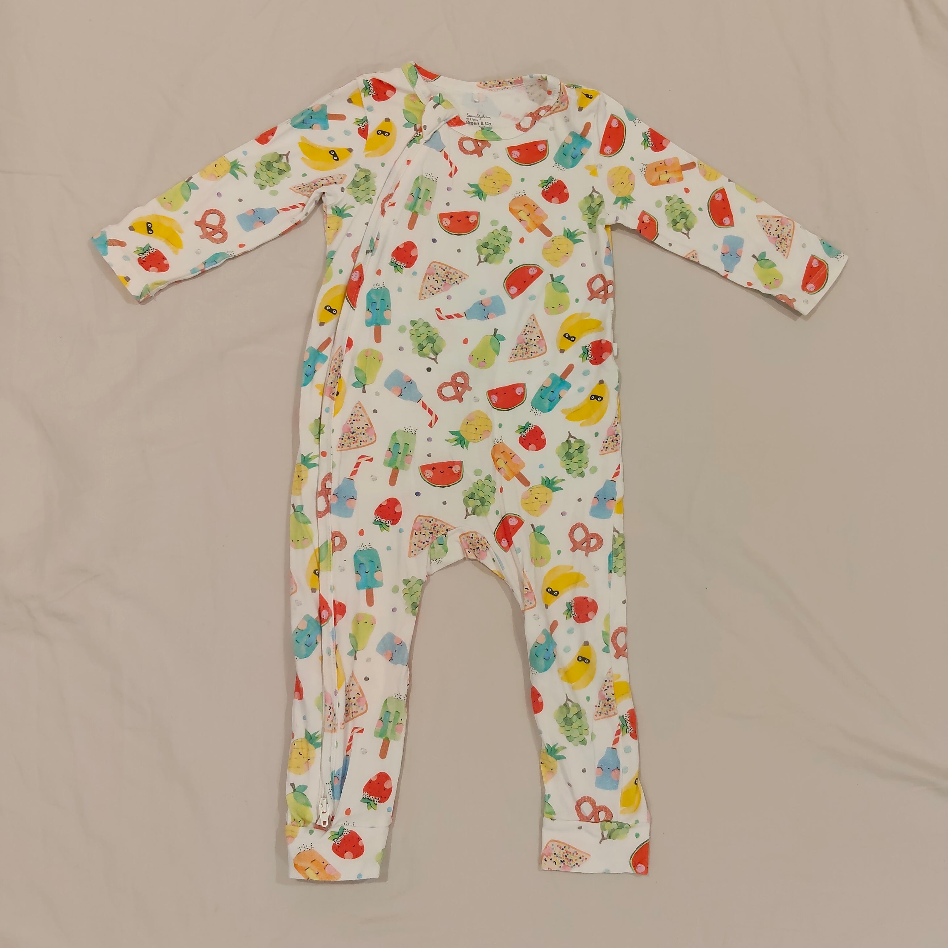 Little Green & Co. Onesie size 12-18m baby - prints by Melbourne artist Laura Blythman