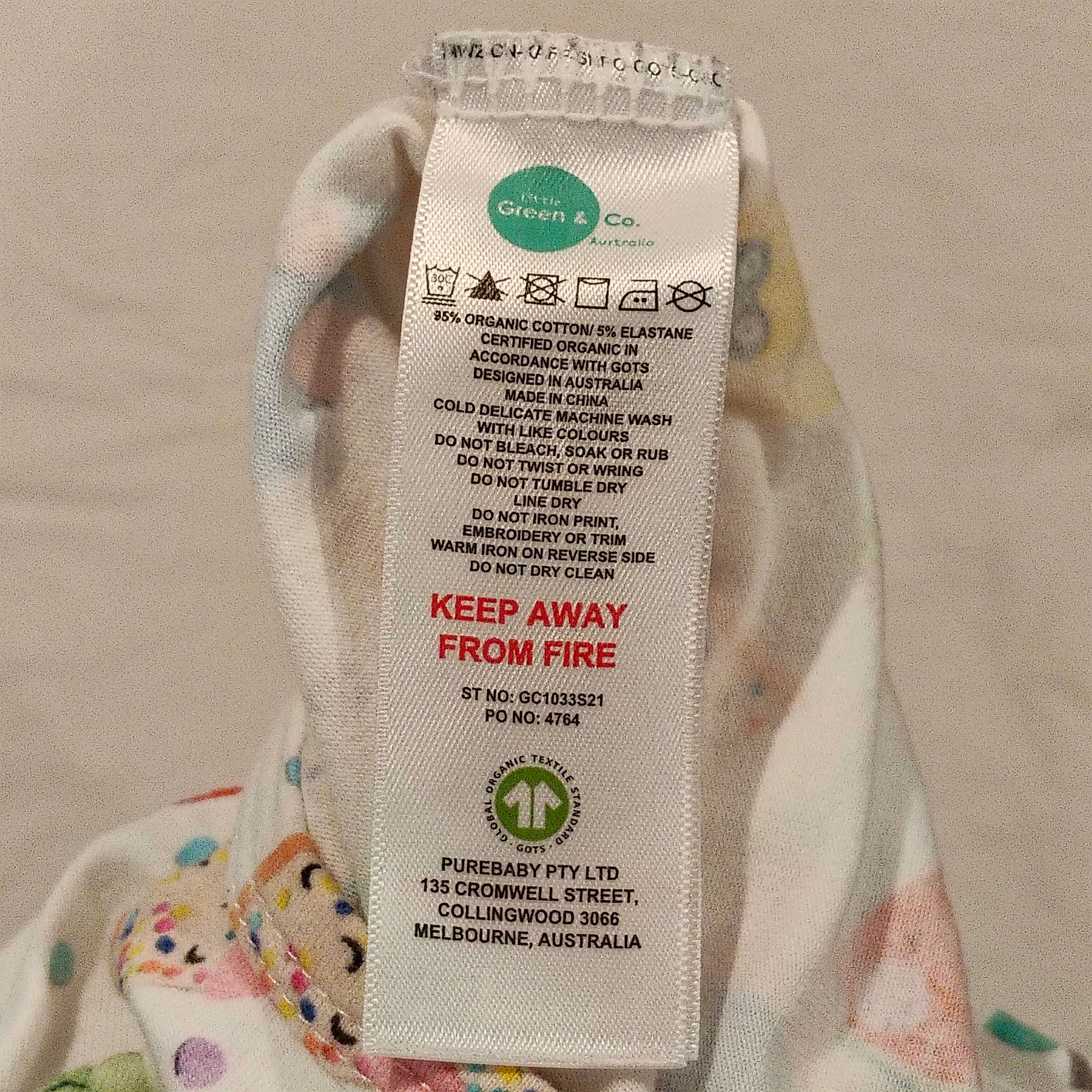 Little Green & Co. Onesie size 12-18m baby - prints by Melbourne artist Laura Blythman