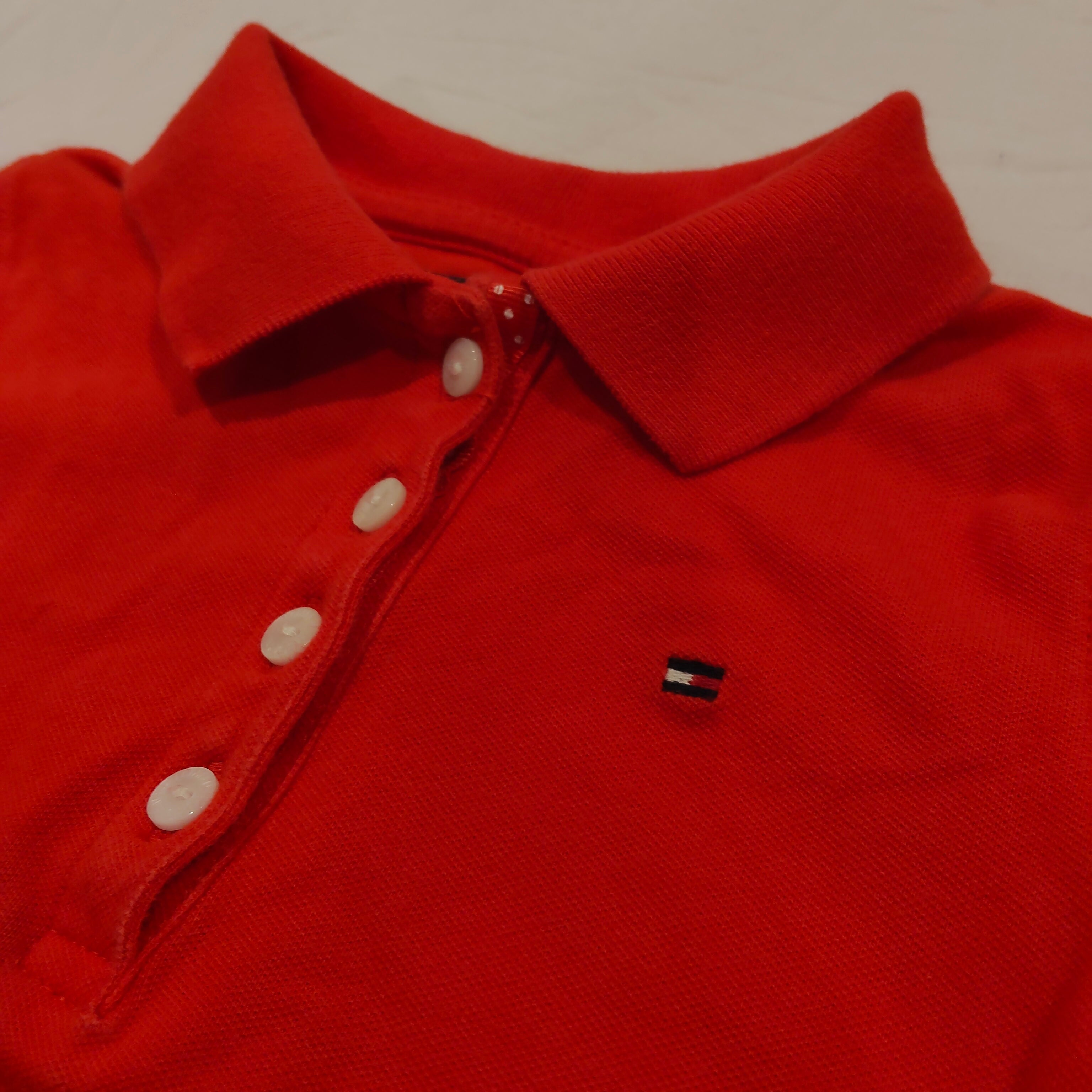 TOMMY HILFIGER polo dress size 2yrs girls red short sleeve