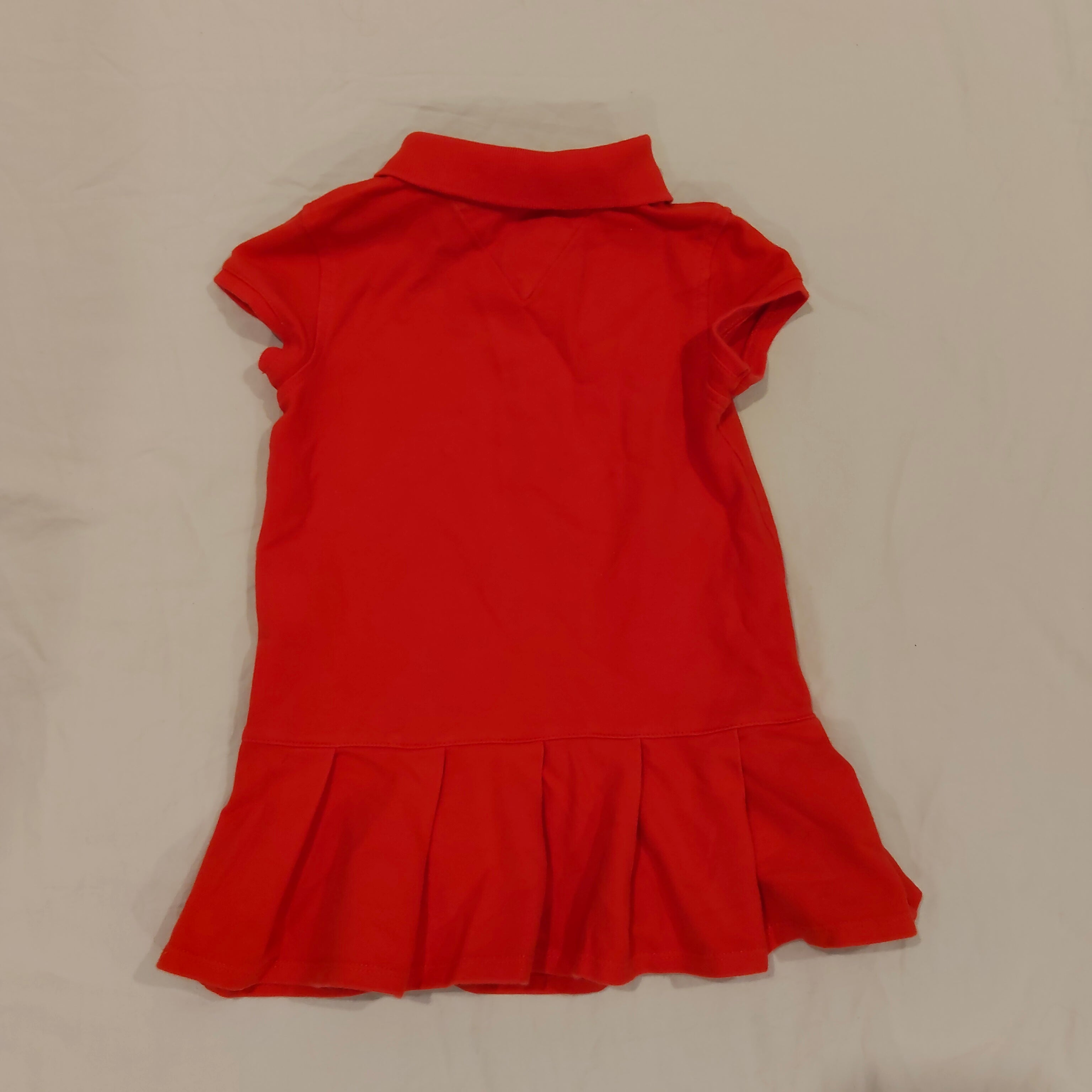 TOMMY HILFIGER polo dress size 2yrs girls red short sleeve