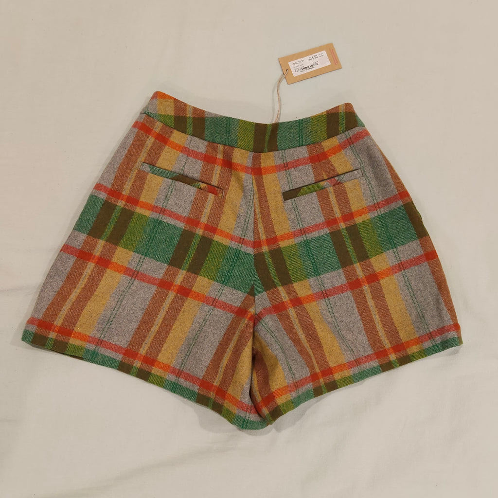 New GORMAN wool blend shorts size 8 Women RRP $269 Check Limerick