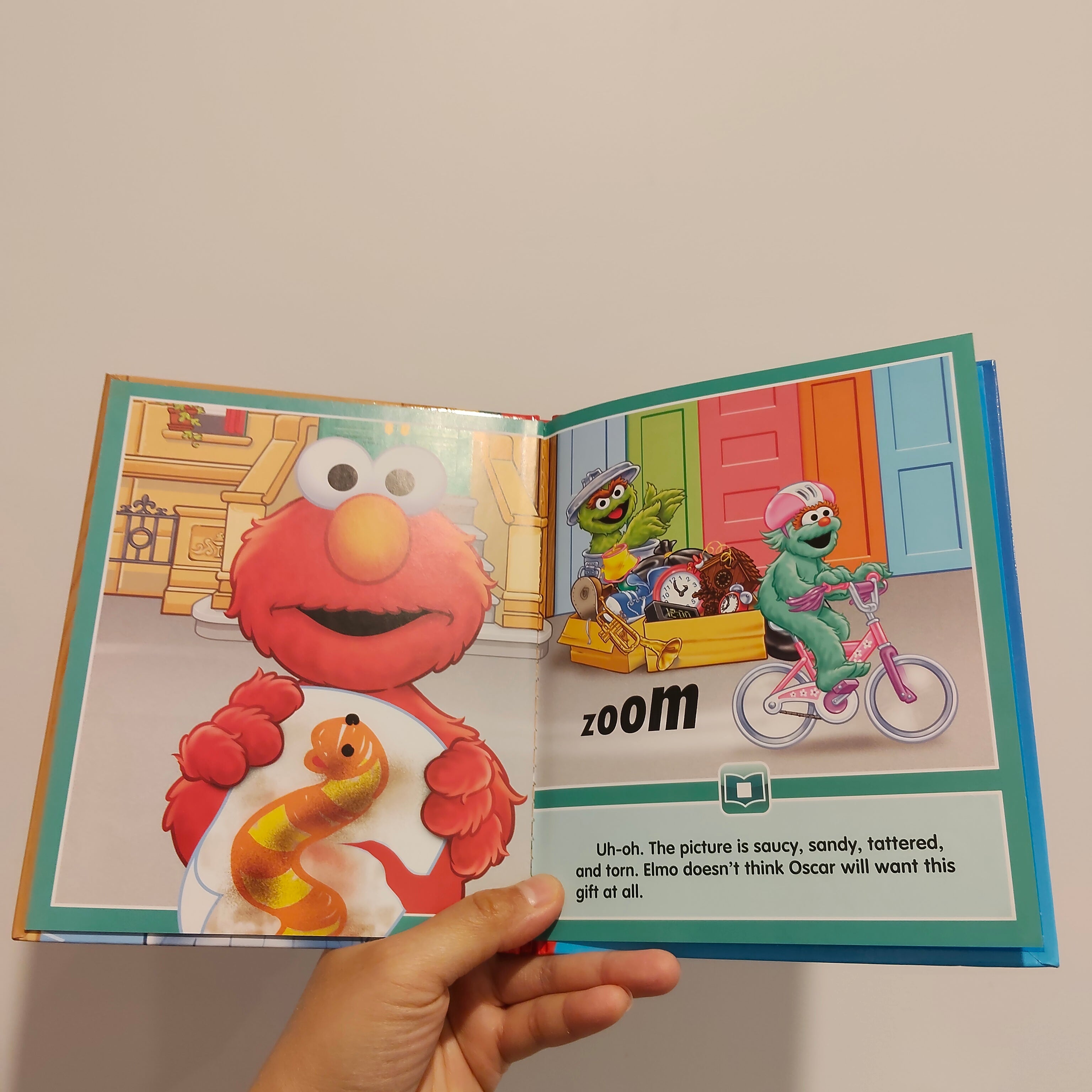 Sesame Street "A Gift for Oscar" Hardcover Book