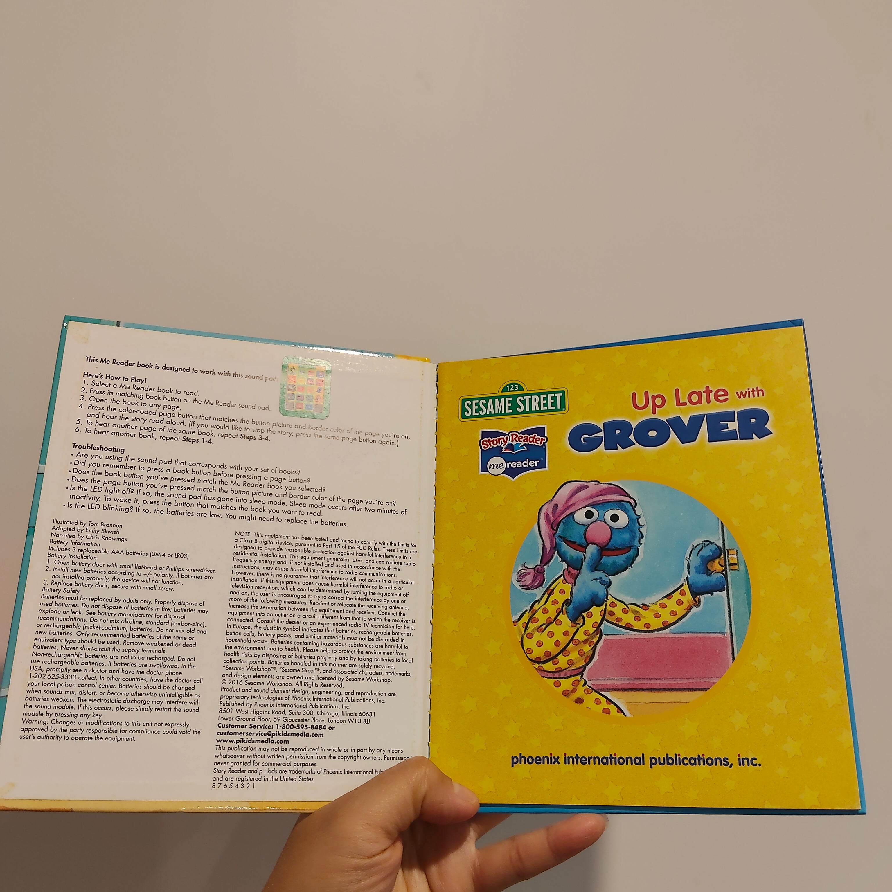 Sesame Street "Up Late Grover" Hardcover Book