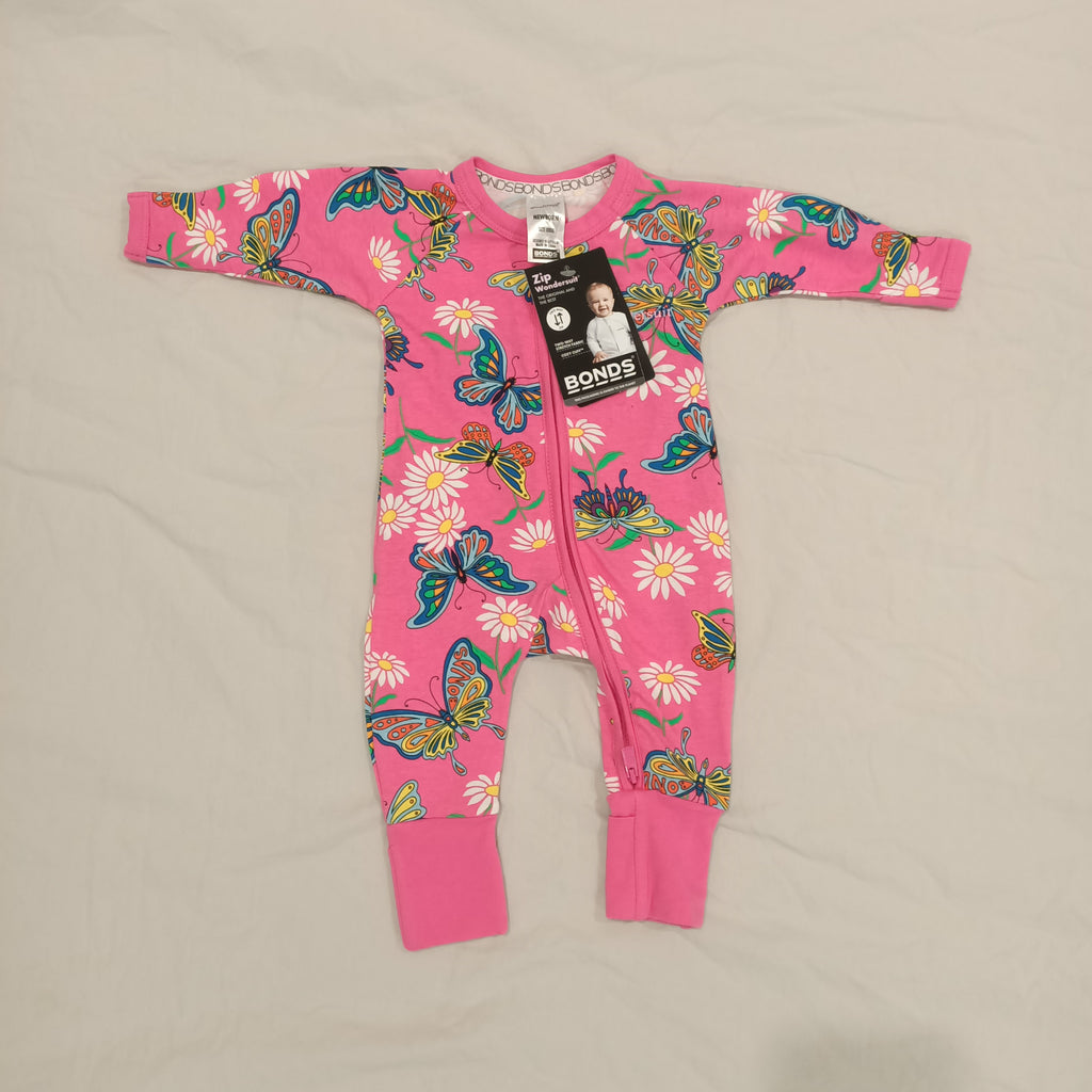 New BONDS Wondersuit size Newborn baby girls RRP $26.99