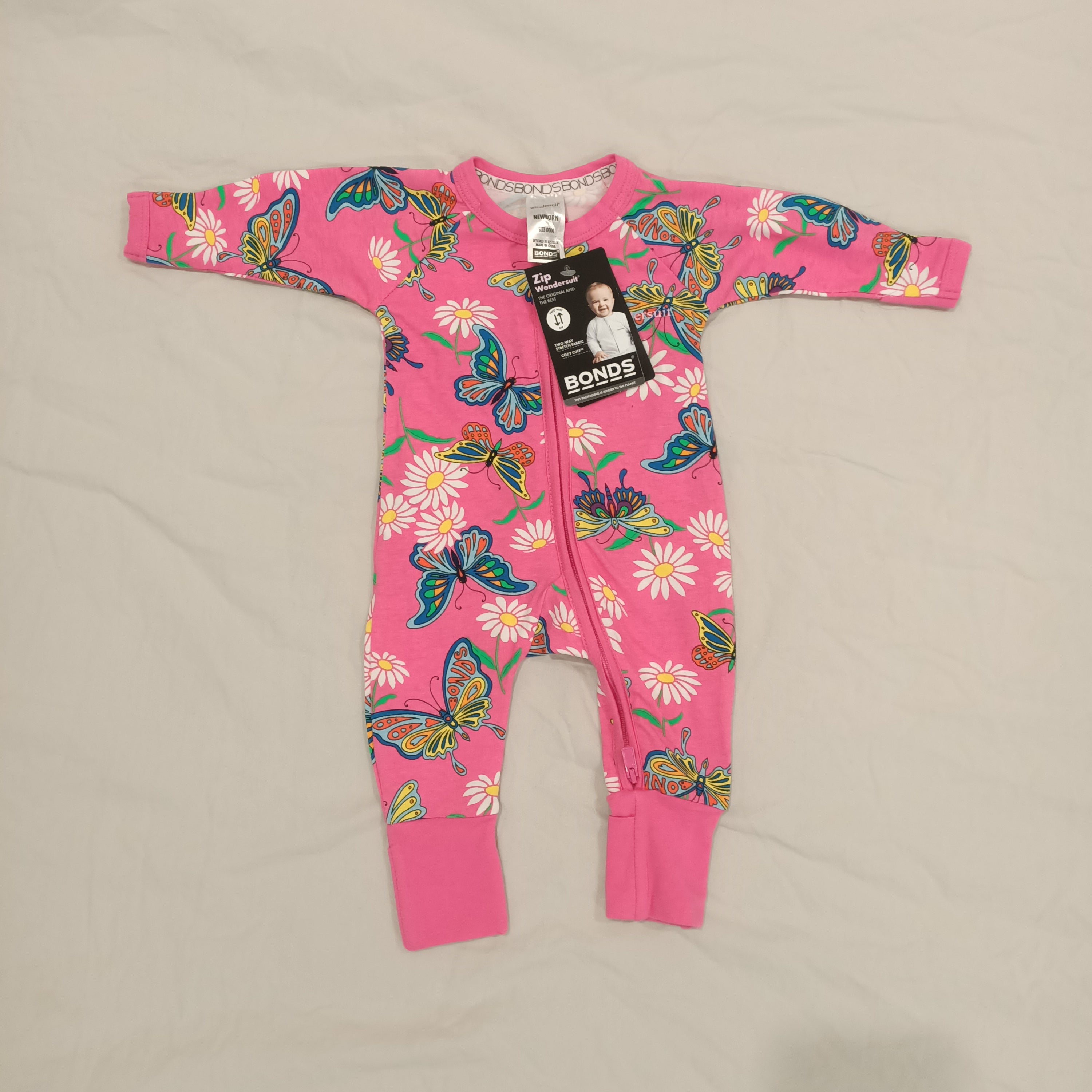 New BONDS Wondersuit size Newborn baby girls RRP $26.99