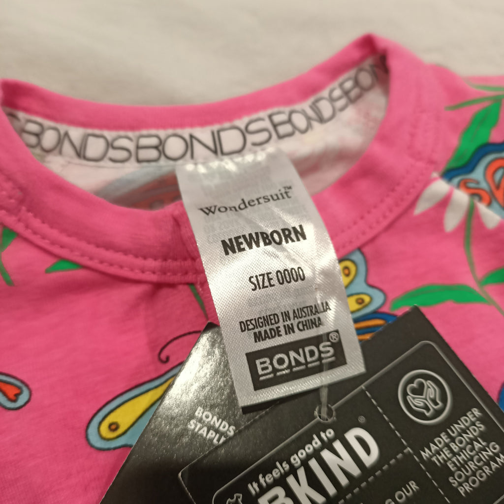 New BONDS Wondersuit size Newborn baby girls RRP $26.99