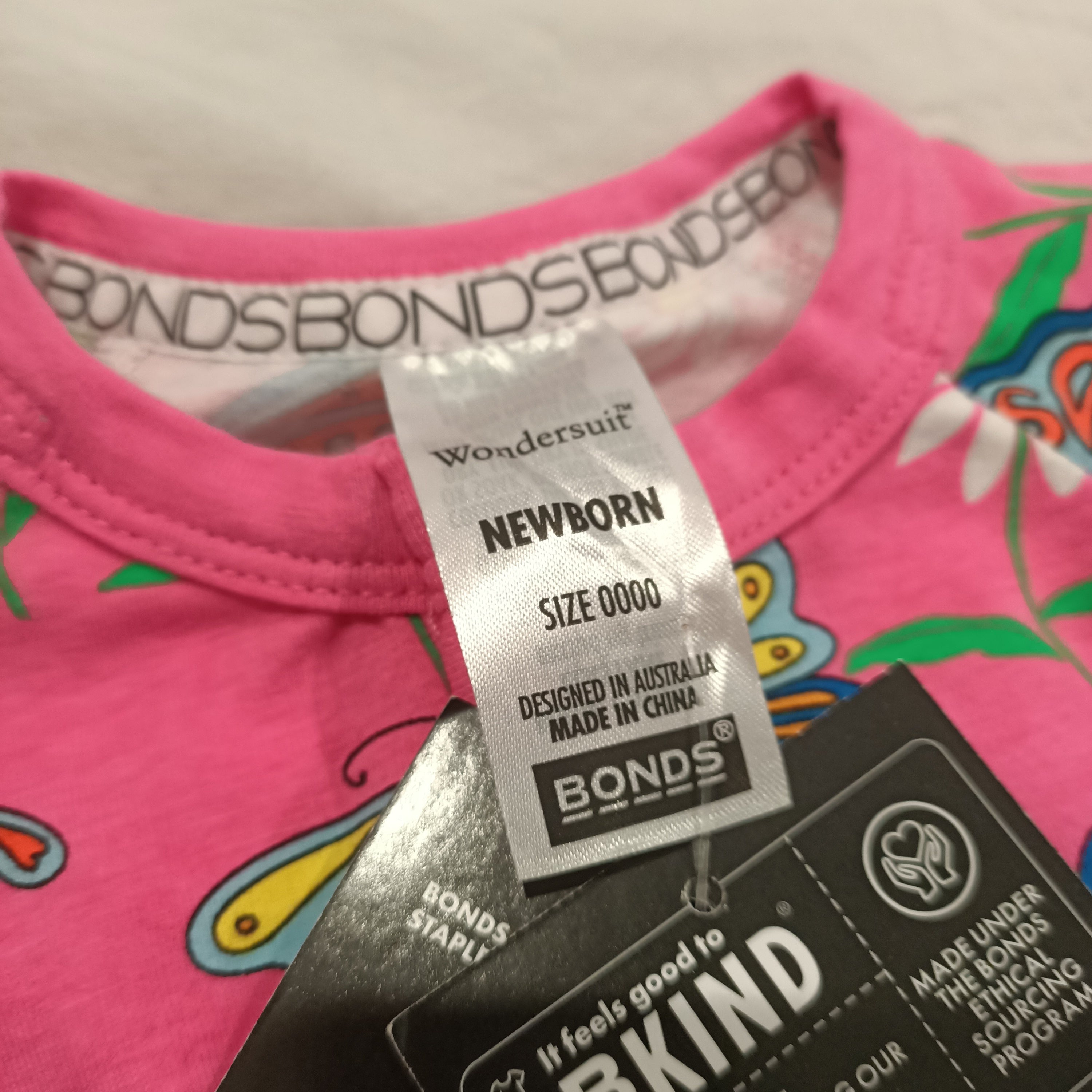 New BONDS Wondersuit size Newborn baby girls RRP $26.99