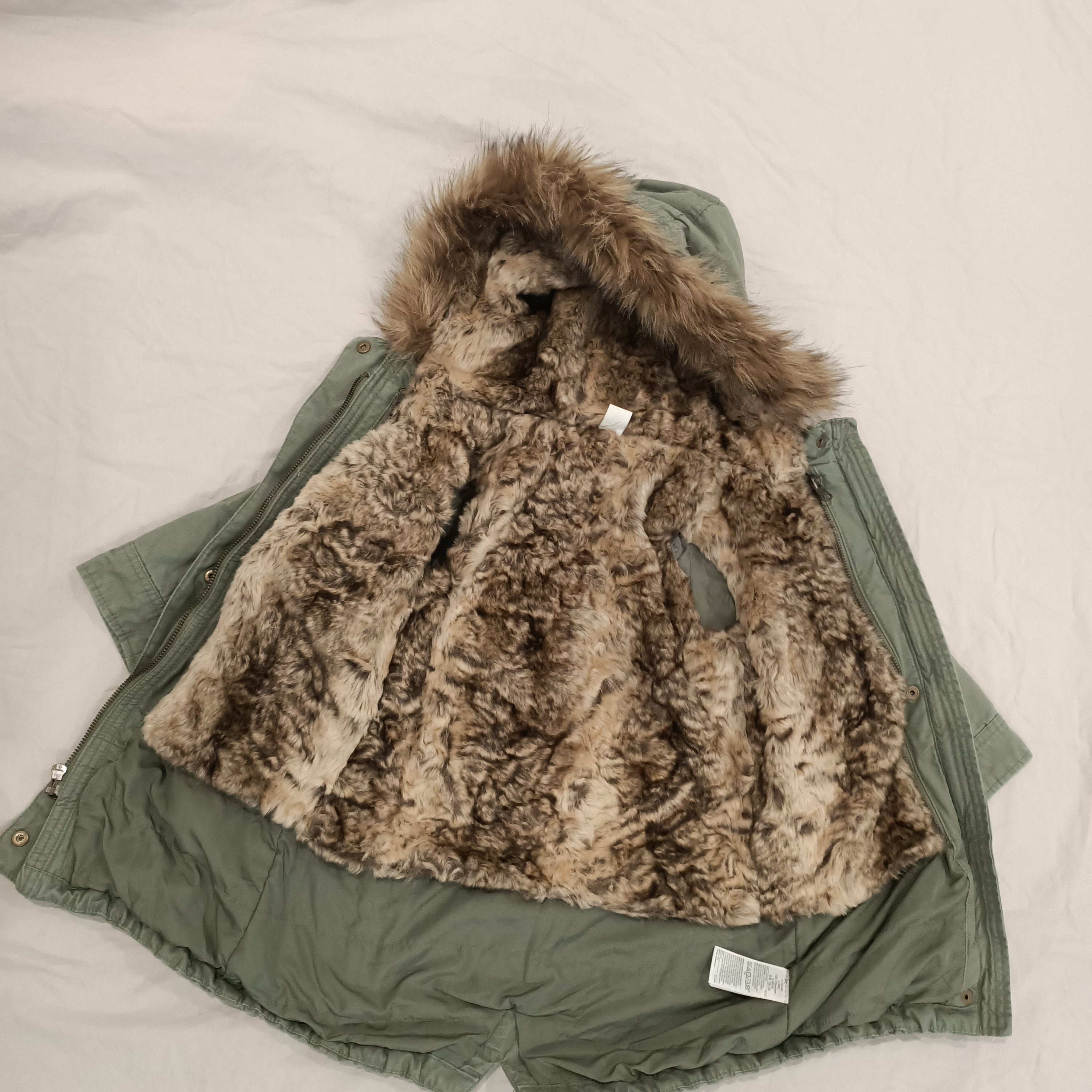 GAP baby 3-in-1 jacket size 4yrs toddler with removable fur vest unisex khaki green parka