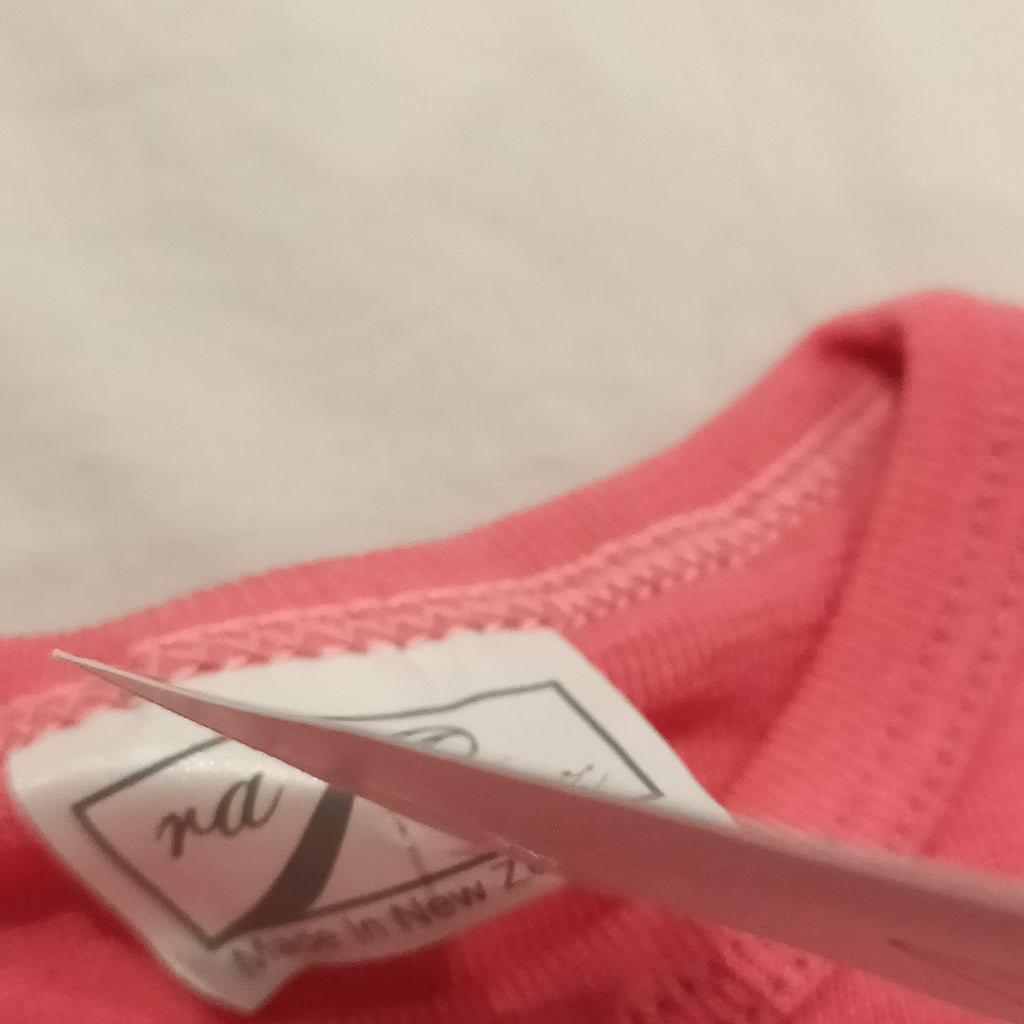 New RAZEN 100% Merino top size 3m baby pink long sleeve Made in NZ