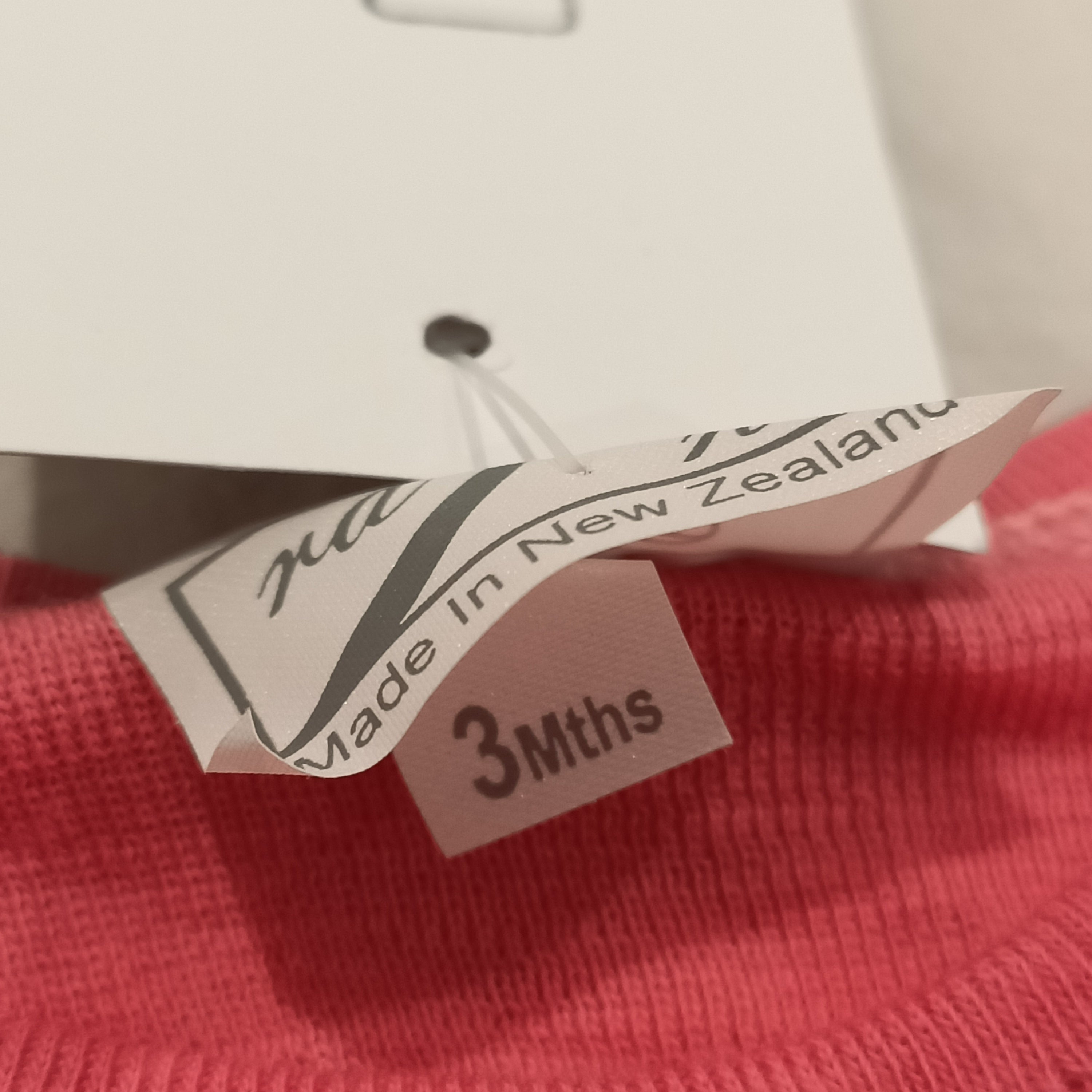 NEW RAZE 100% Merino top size 3m baby pink long sleeve Made in NZ
