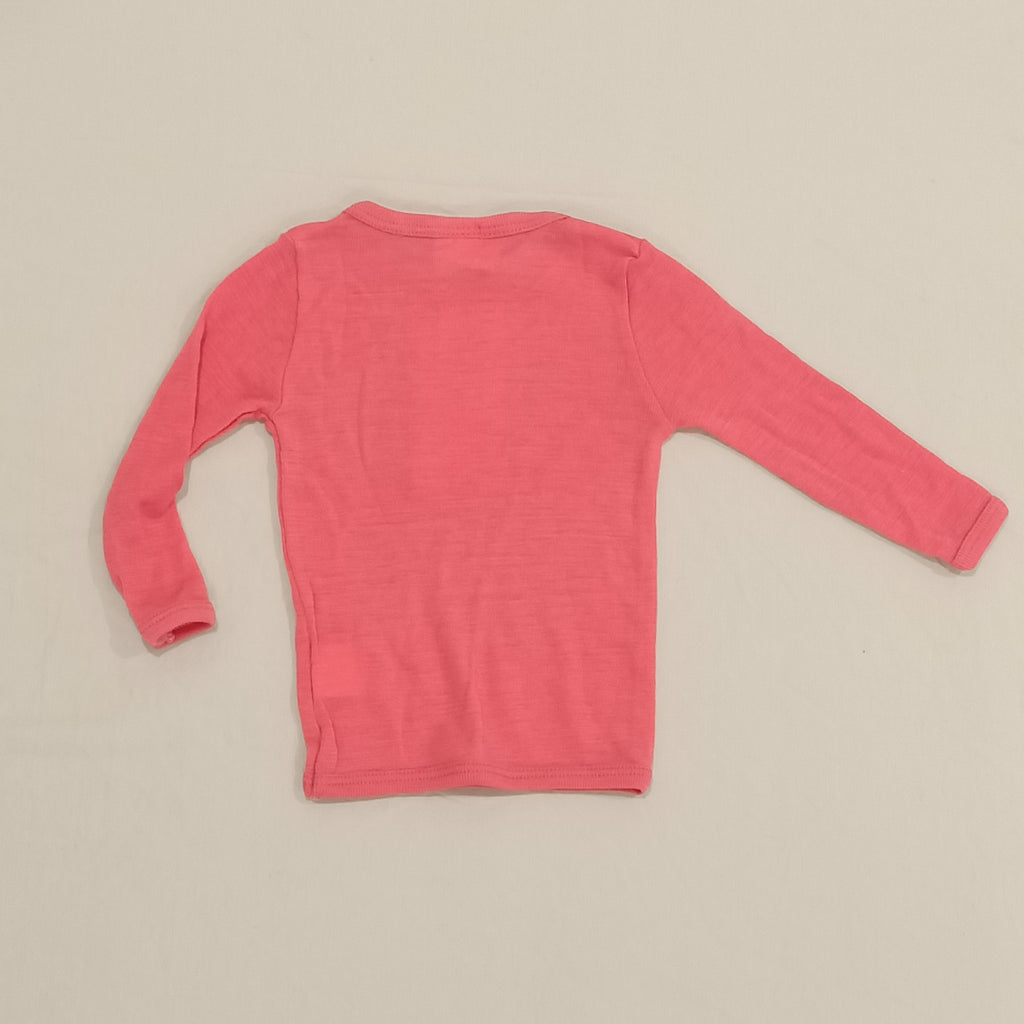 New RAZEN 100% Merino top size 3m baby pink long sleeve Made in NZ