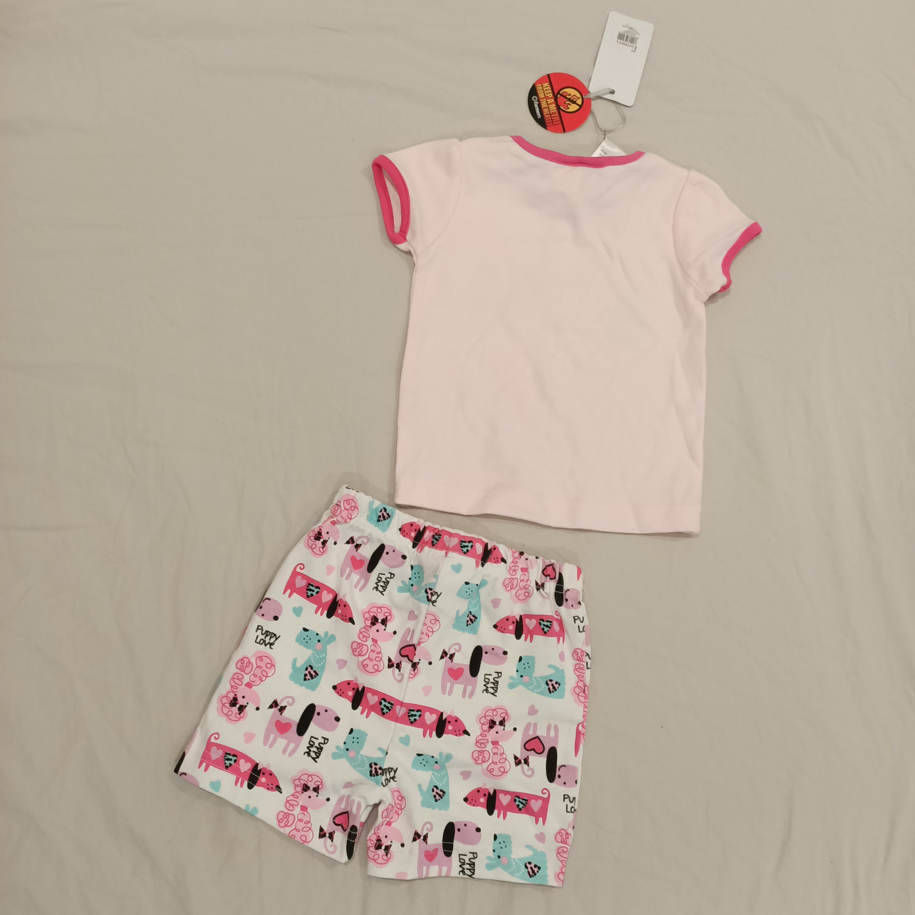 NEW Teeny Tweeny pyjama set size 12m baby girls Puppy Love