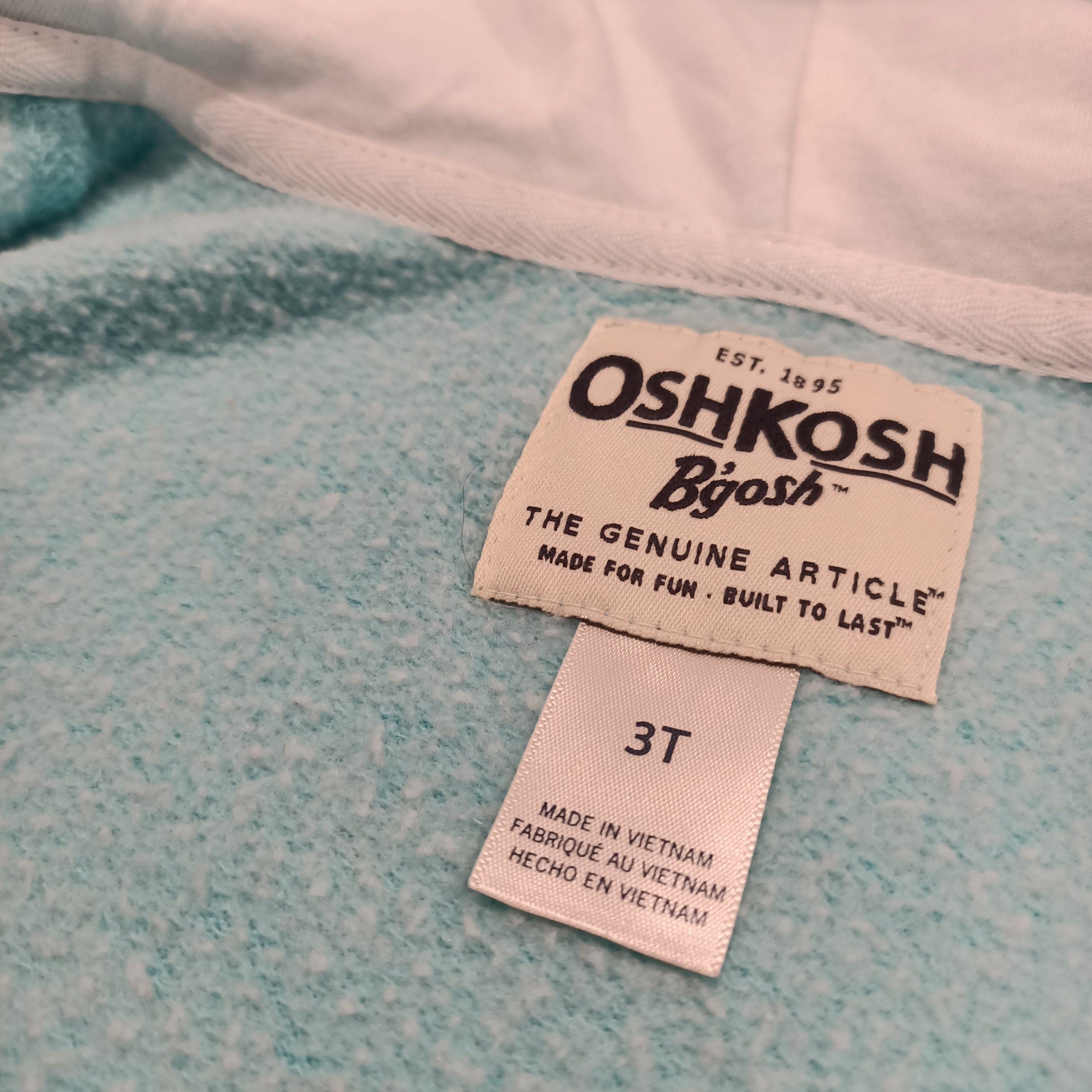 OSHKOSH zip hoodie size 3yrs unisex