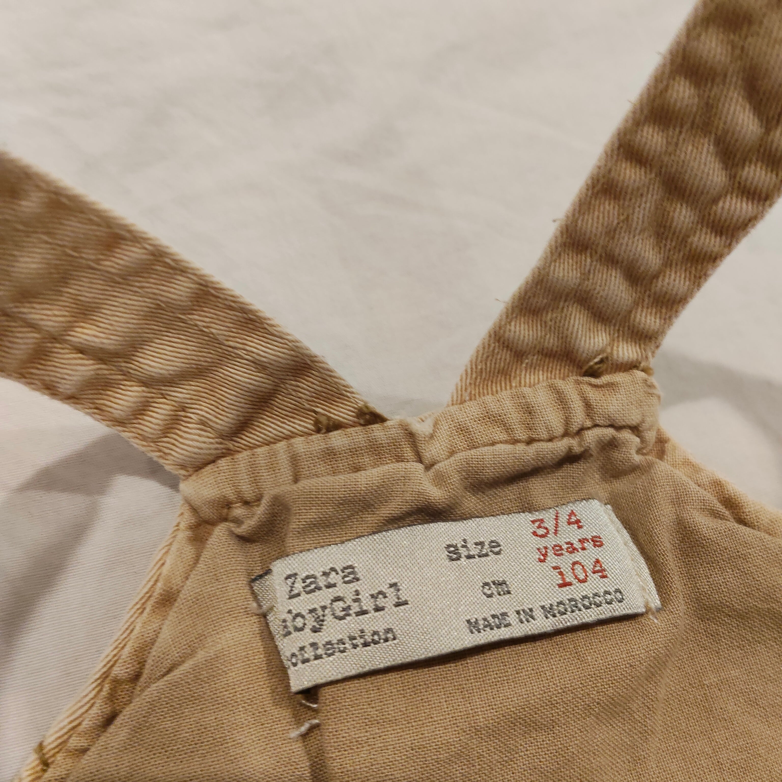 Zara denim jumper dress size 3-4y girls with front pockets