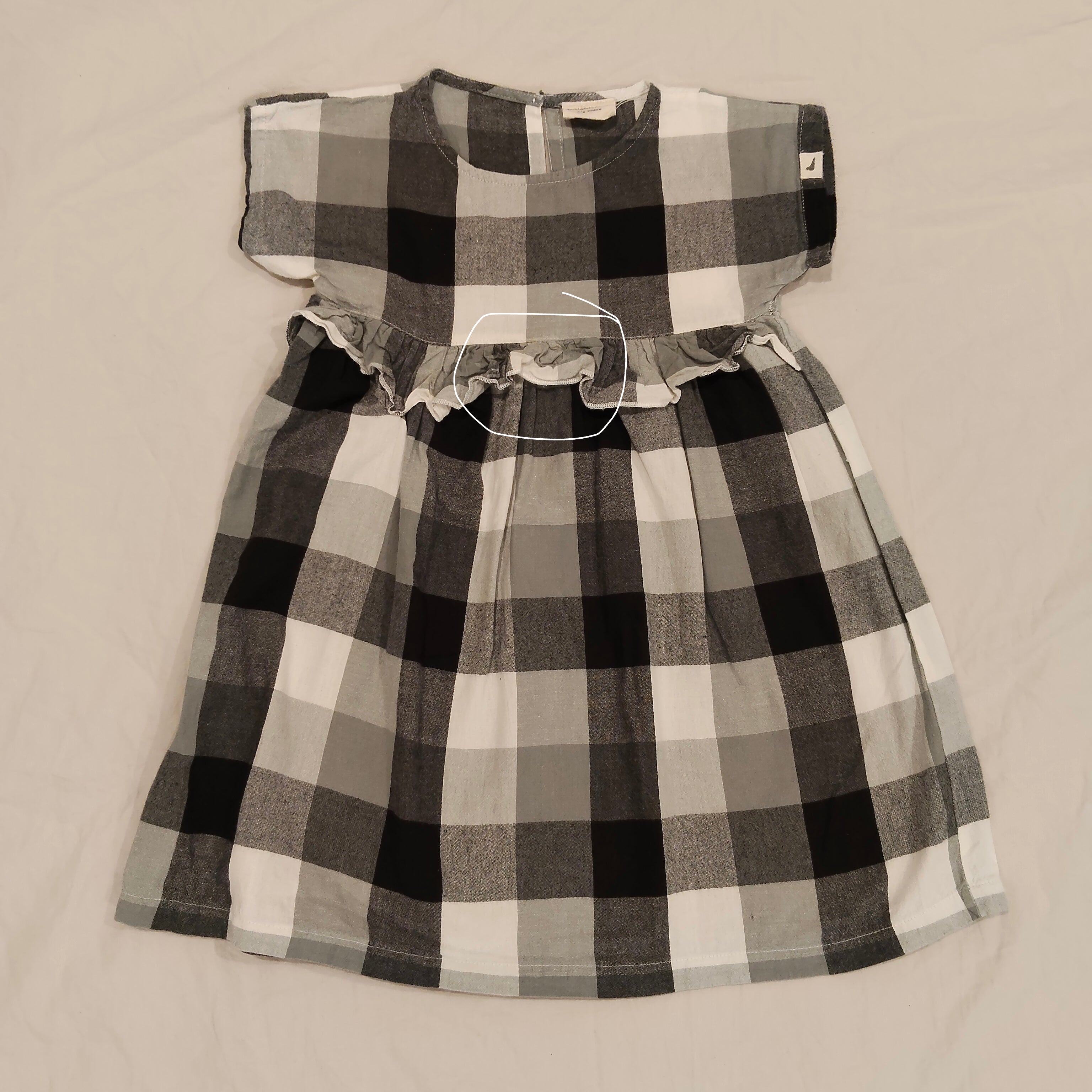 TURTLEDOVE LONDON size 4-5y girls gingham short sleeve