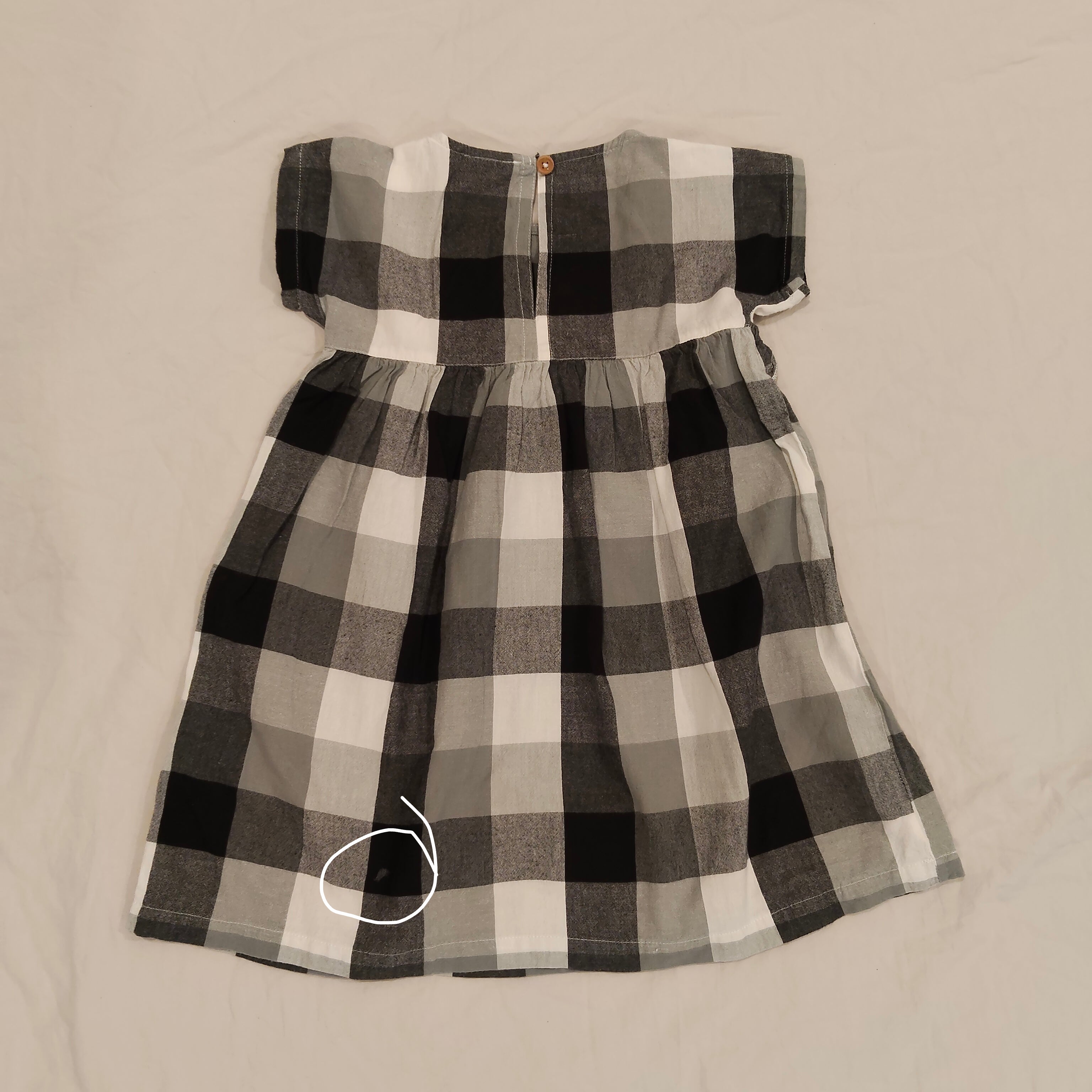 TURTLEDOVE LONDON size 4-5y girls gingham short sleeve