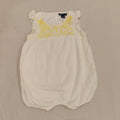 GAP baby romper size 6-12m embroidered yellow flowers