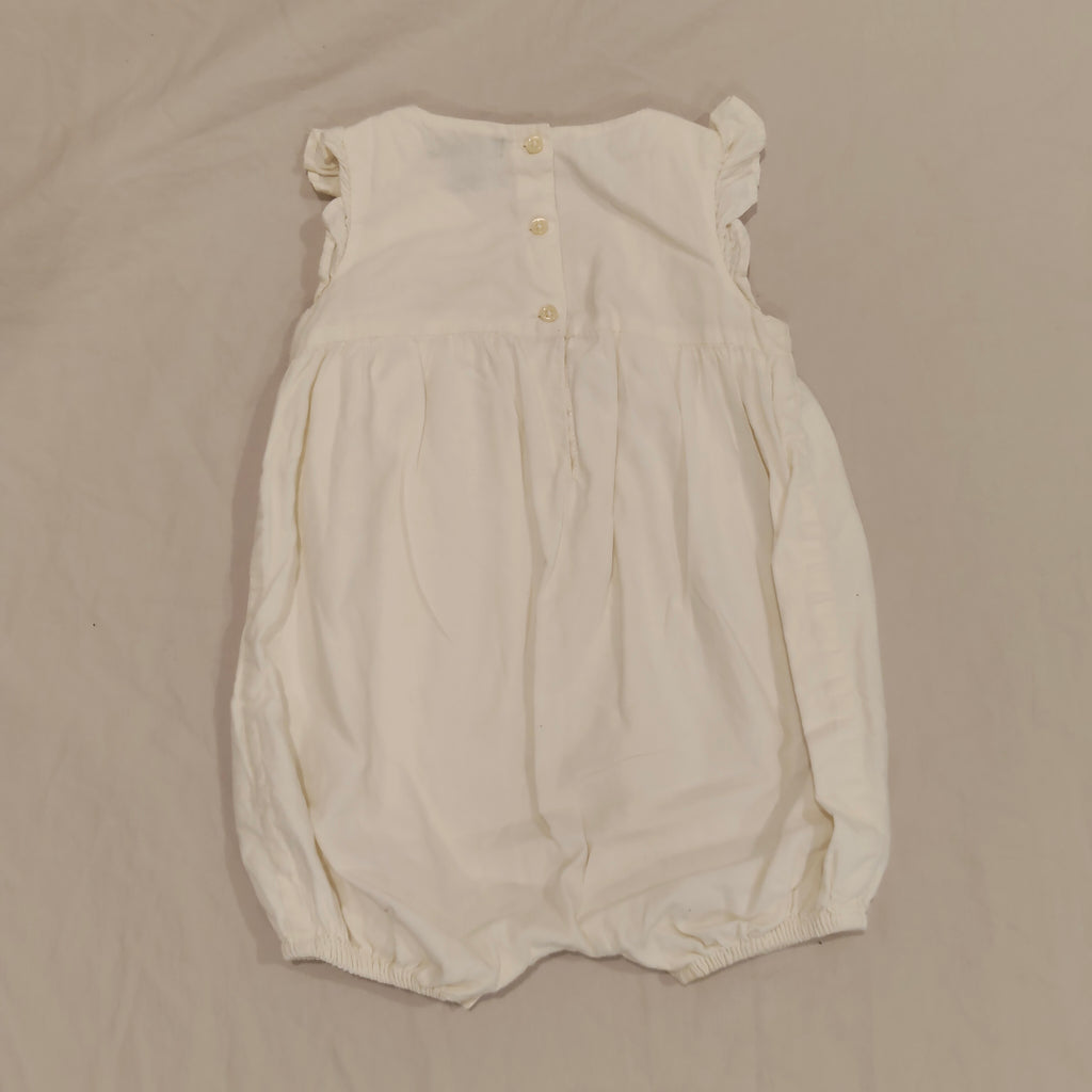 GAP baby romper size 6-12m embroidered yellow flowers