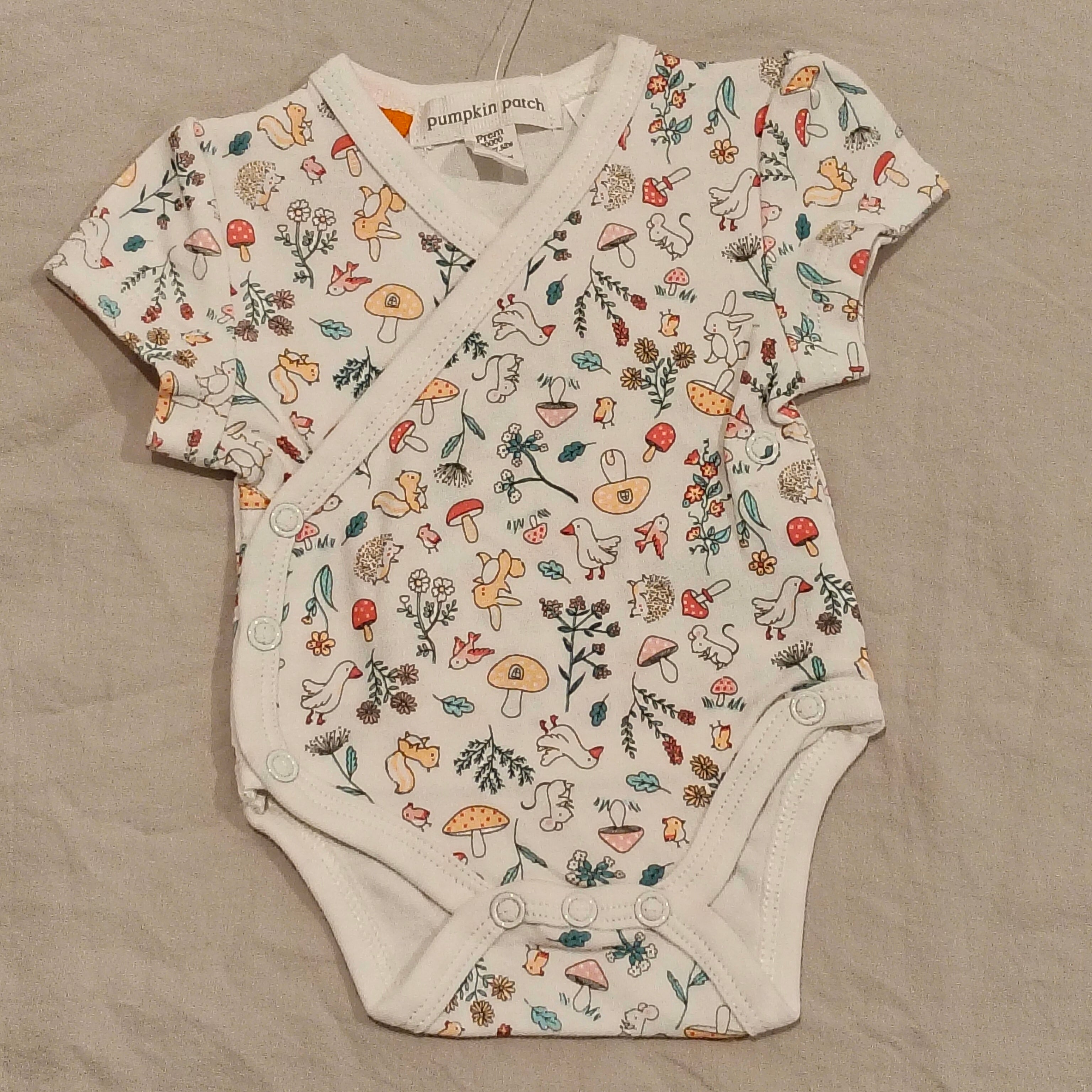 New PUMPKIN PATCH 2pk crossover bodysuits size Prem baby