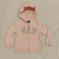 GAP zip-up hoodie size 3y girls pink floral logo