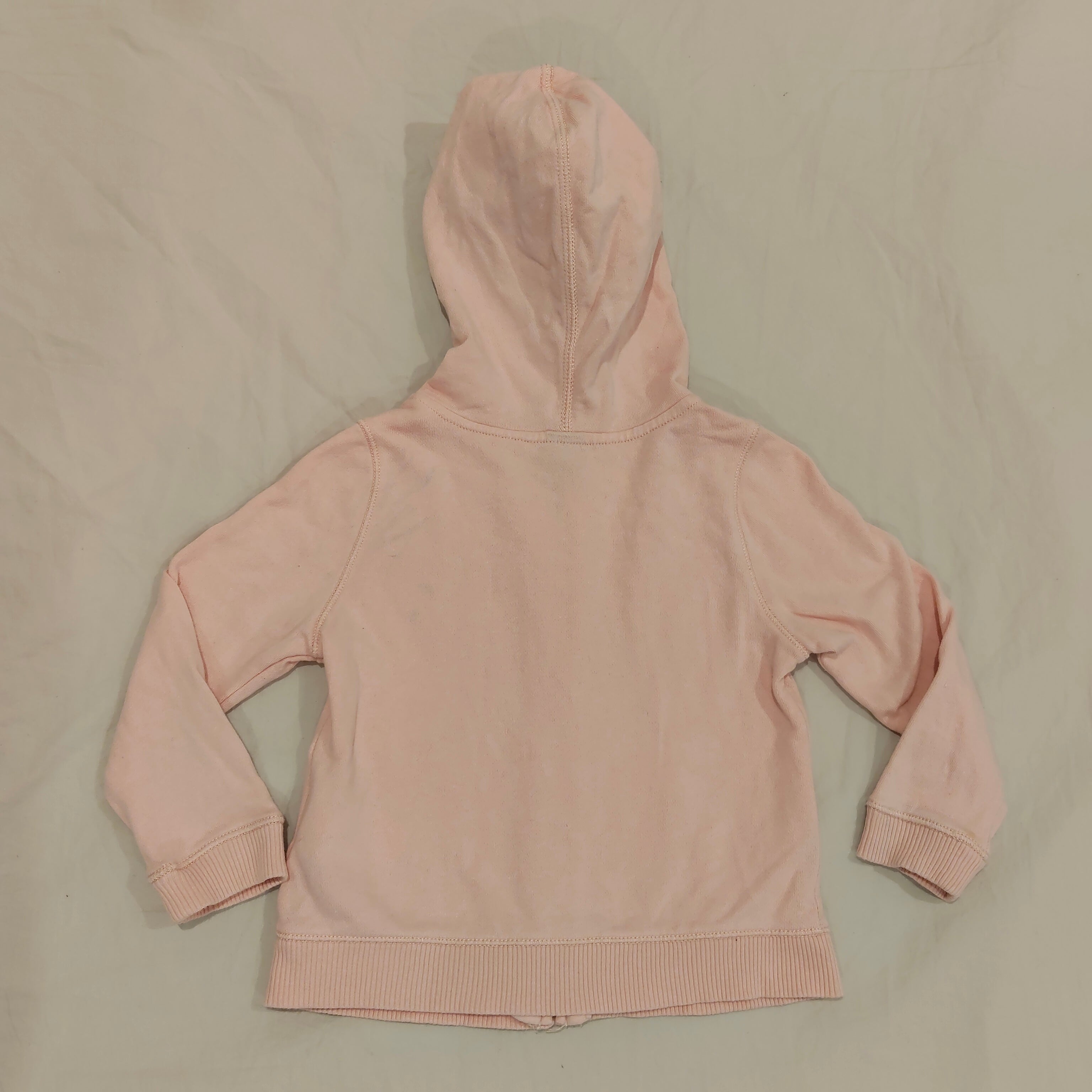 GAP zip-up hoodie size 3y girls pink floral logo