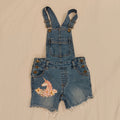 PUMPKIN PATCH denim overall size 7 girls floral unicorn