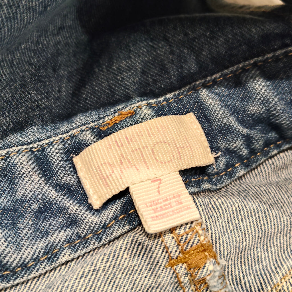 PUMPKIN PATCH denim overall size 7 girls floral unicorn