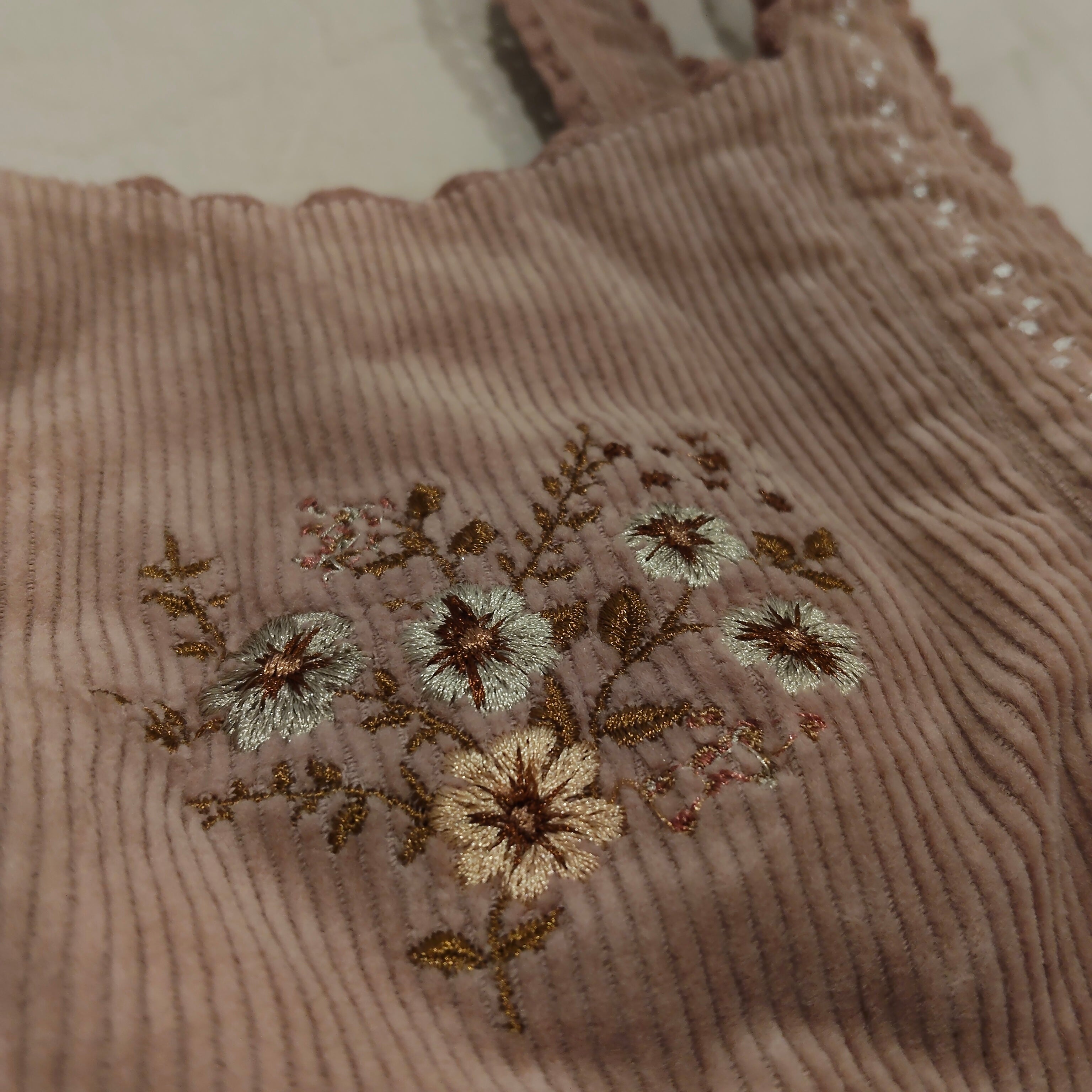 NEW Jamie Kay Mabel Dress size 7yrs girls vintage-style corduroy overall-style Brown