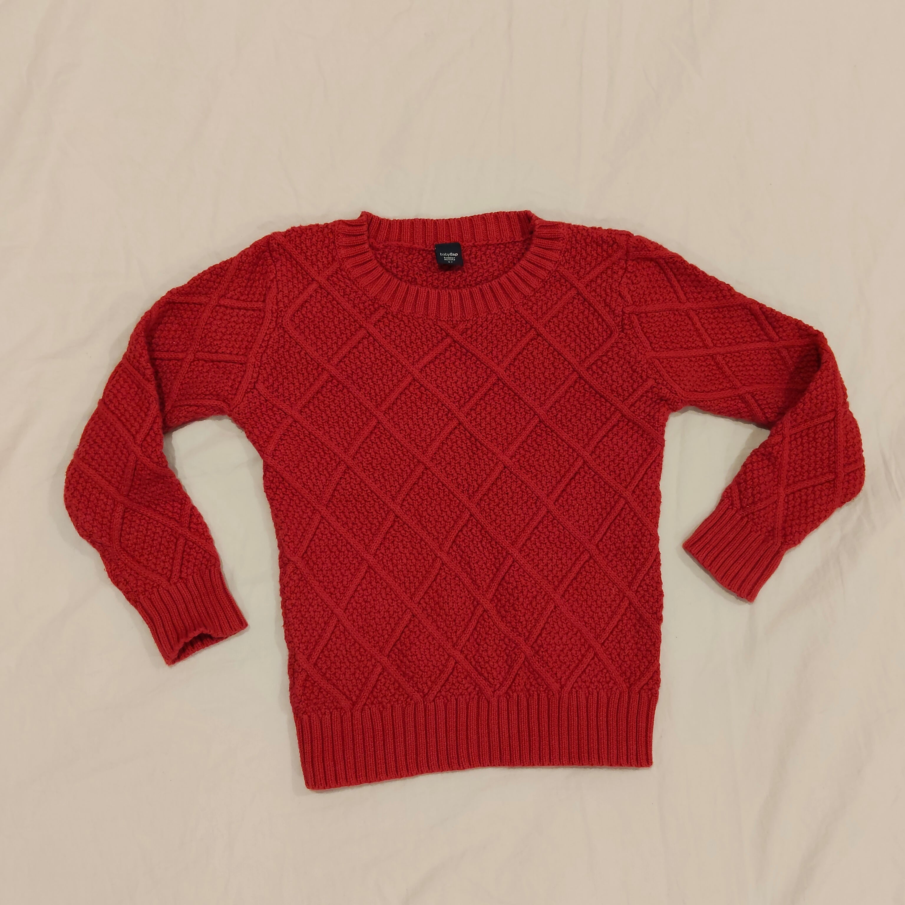 GAP knit jumper size 5y unisex red colour