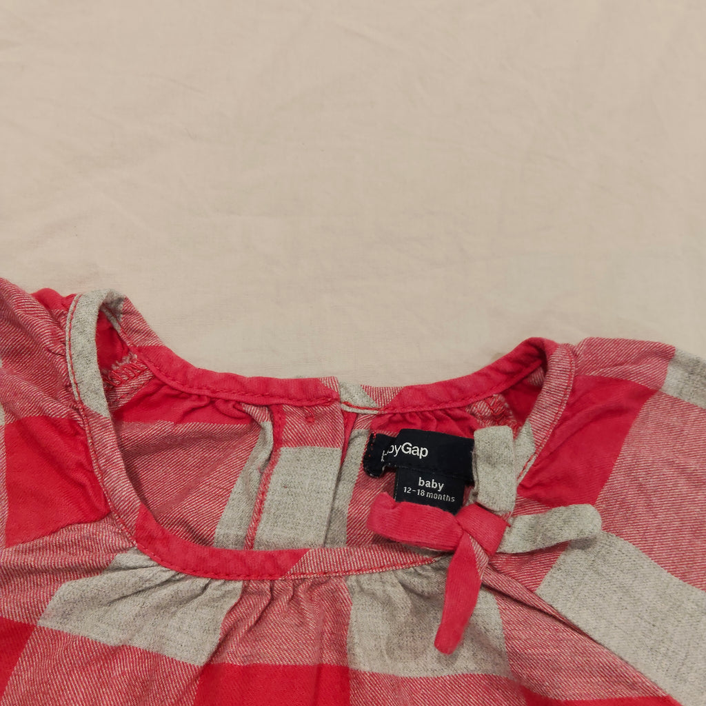 GAP baby top size 12-18m girls gingham
