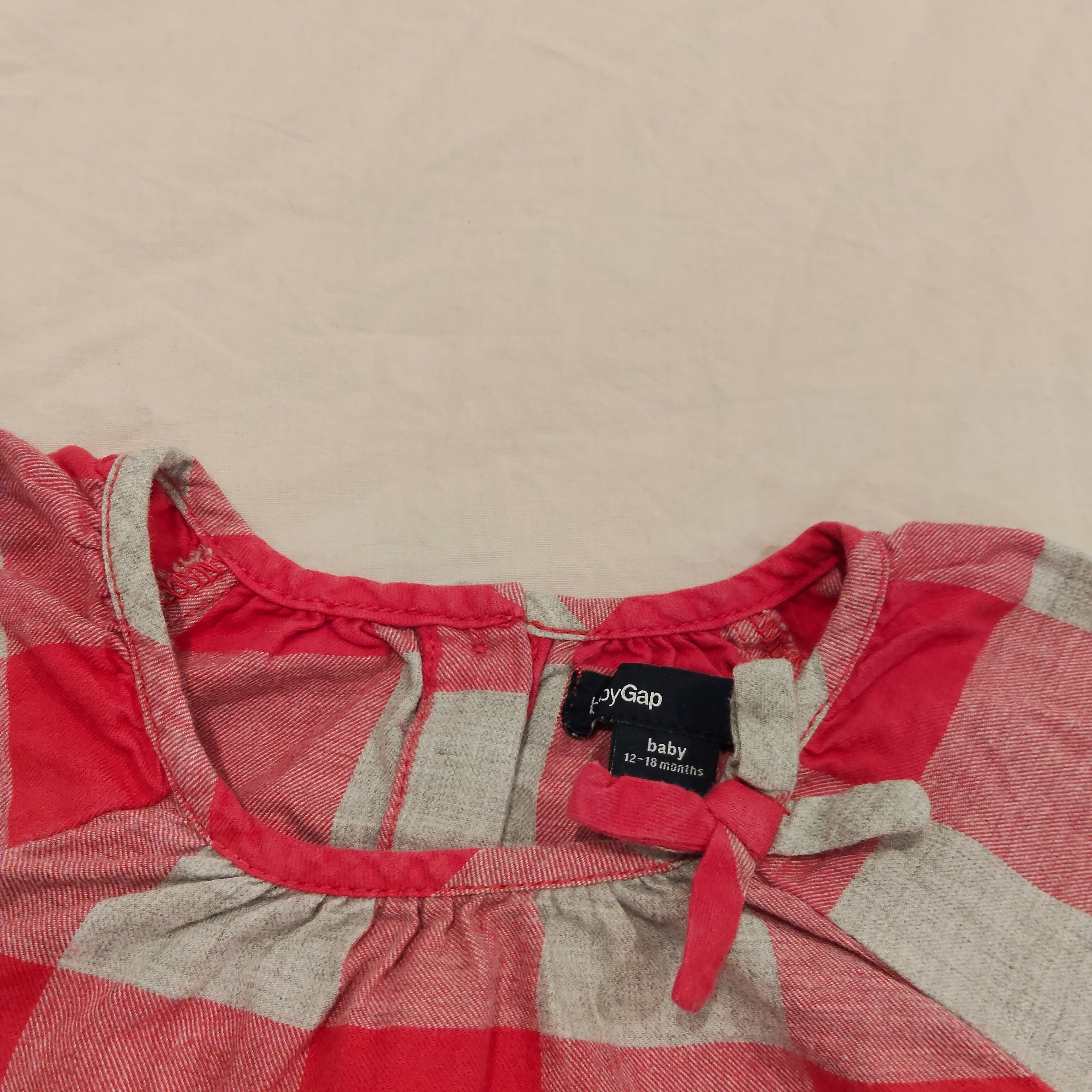 GAP baby top size 12-18m girls gingham