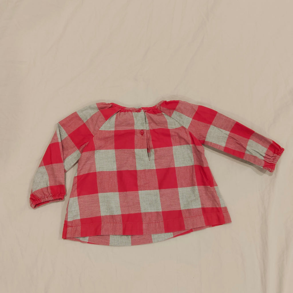 GAP baby top size 12-18m girls gingham