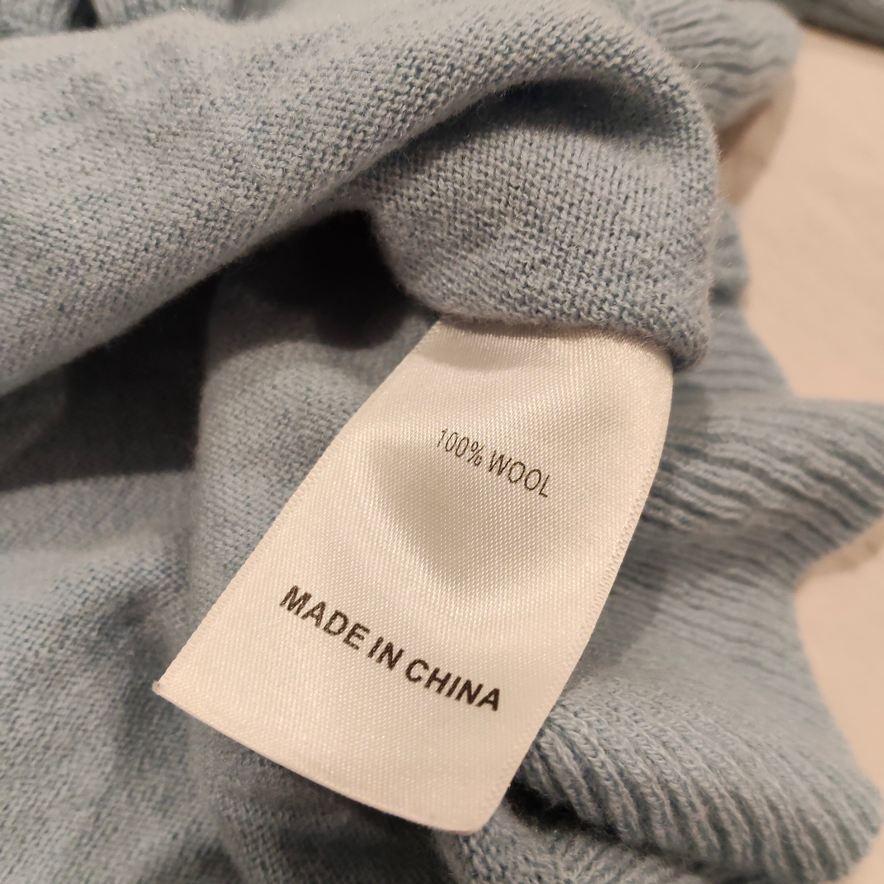NORTH SOUTH 100% Merino top size 7yrs girls light blue