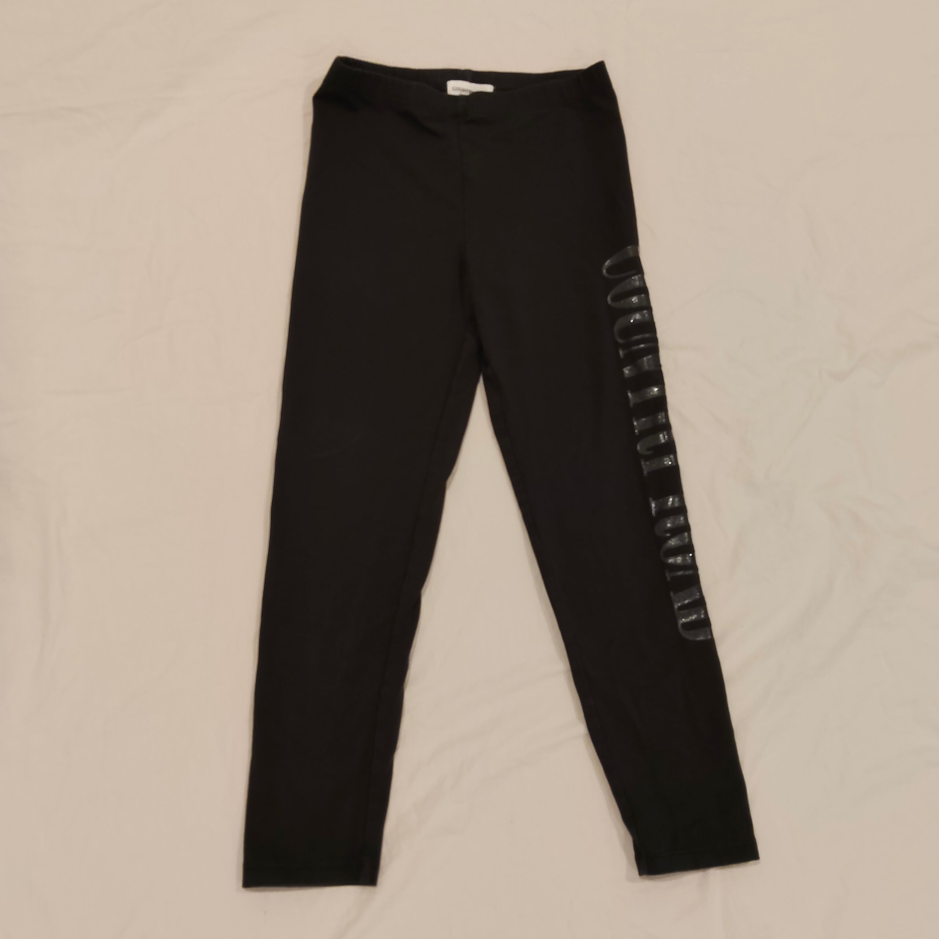 COUNTRY ROAD leggings size 8 girls black logo