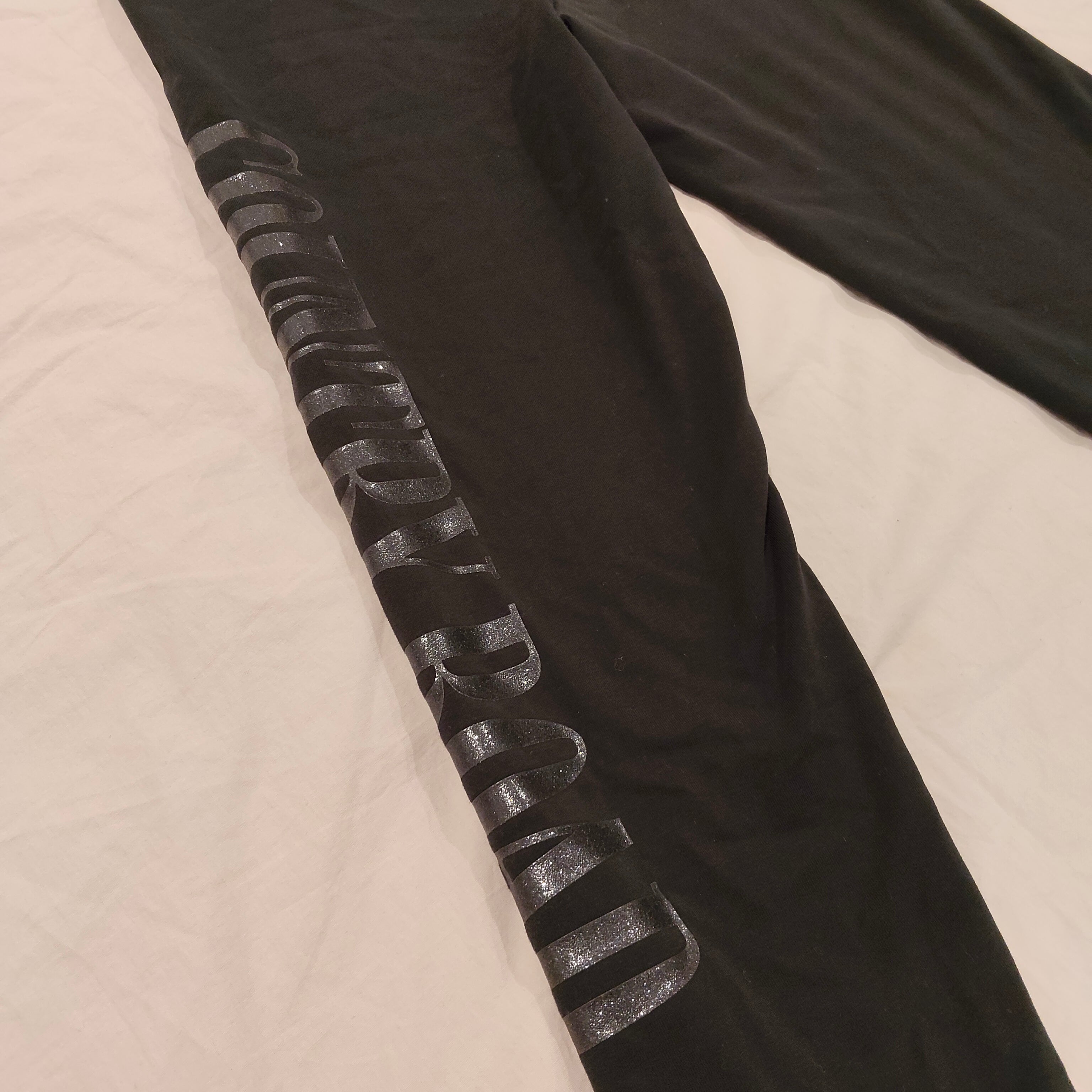 COUNTRY ROAD leggings size 8 girls black logo
