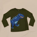 H&M top size 6-8y boys long sleeve green dinosaur