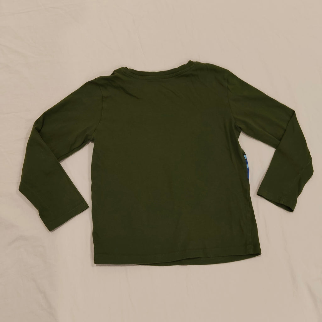 H&M top size 6-8y boys long sleeve green dinosaur