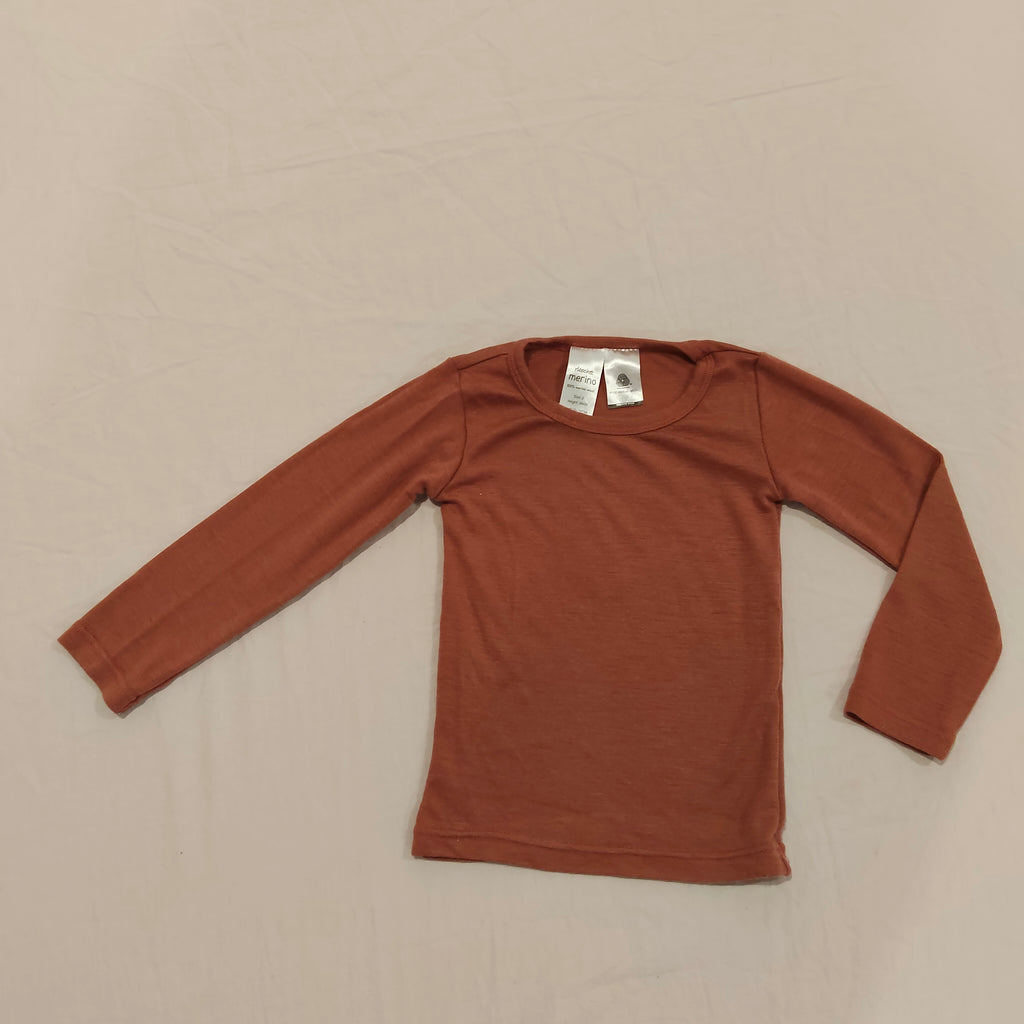 RICOCHET 100% Merino top size 2yrs unisex long sleeve