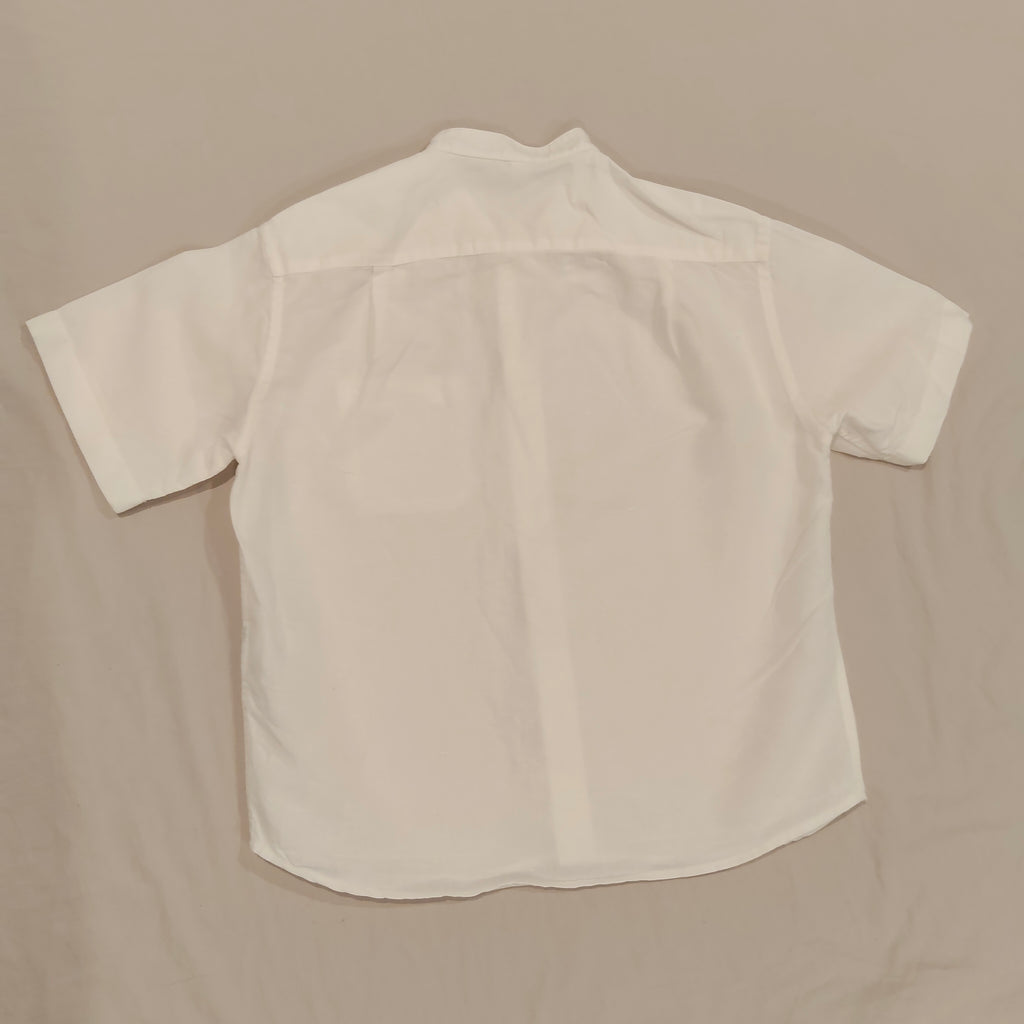 UNIQLO linen blend shirt 5-7y boys white short sleeve