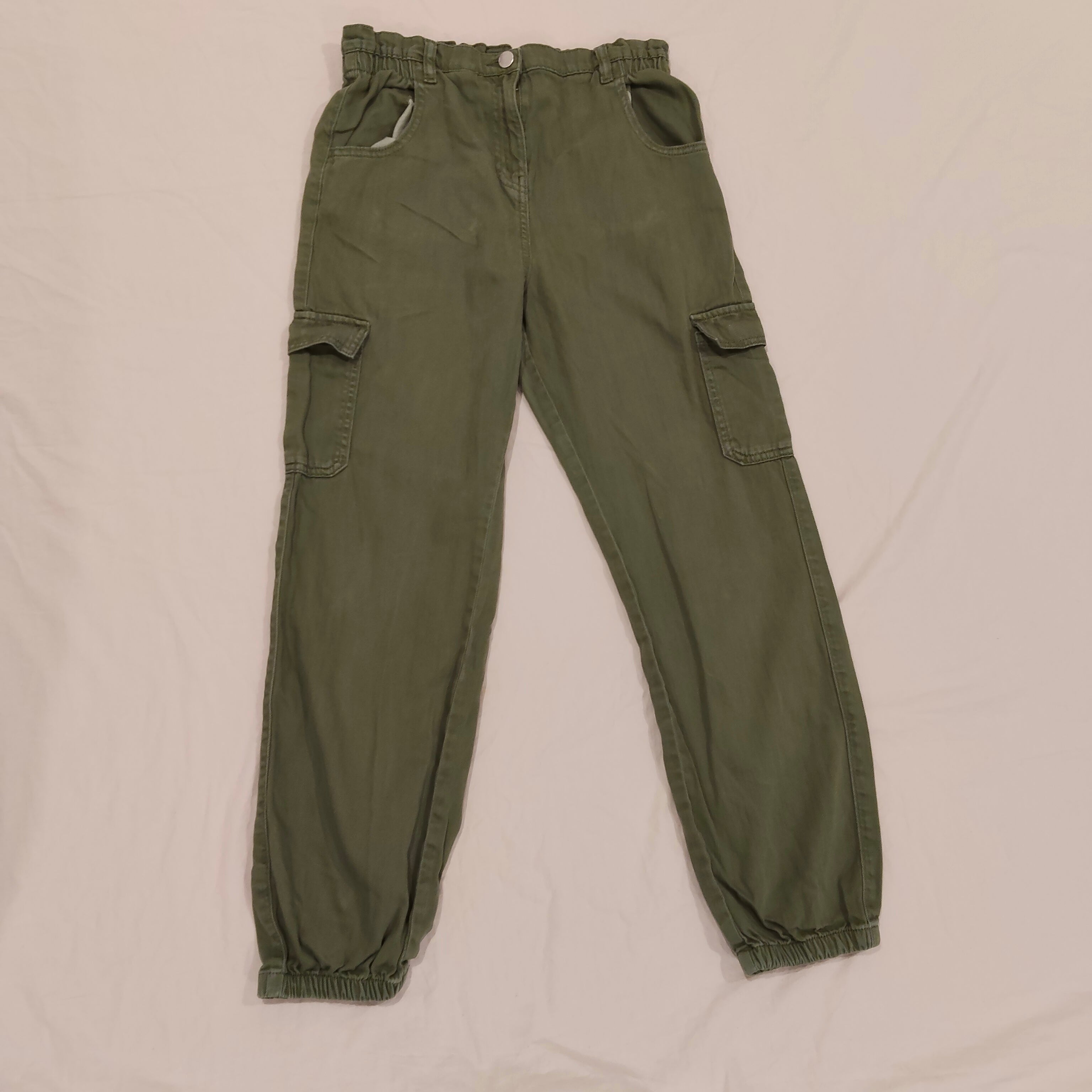 NEXT Loose Fit Cargo Trousers size 12yrs unisex kids Khaki Green