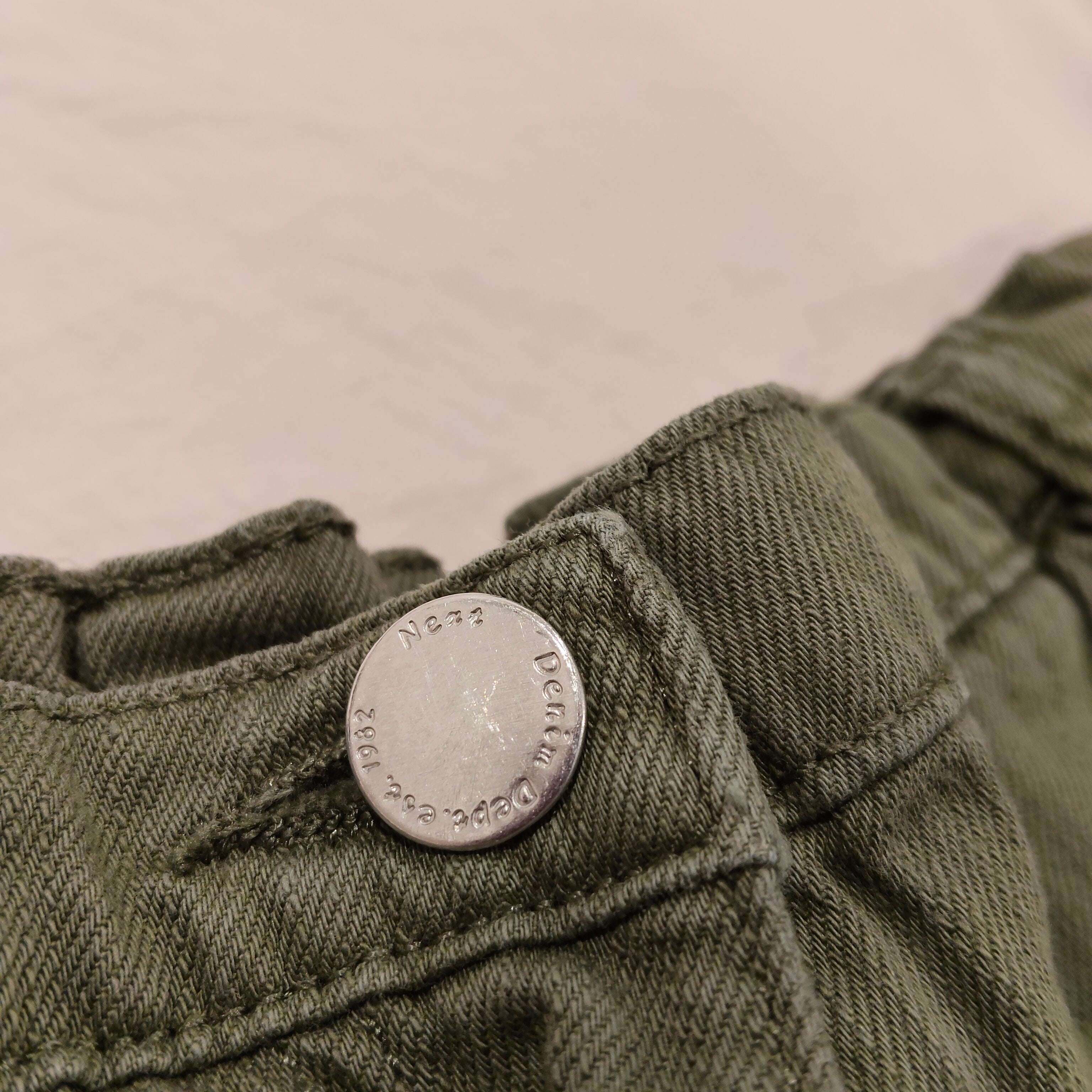 NEXT Loose Fit Cargo Trousers size 12yrs unisex kids Khaki Green