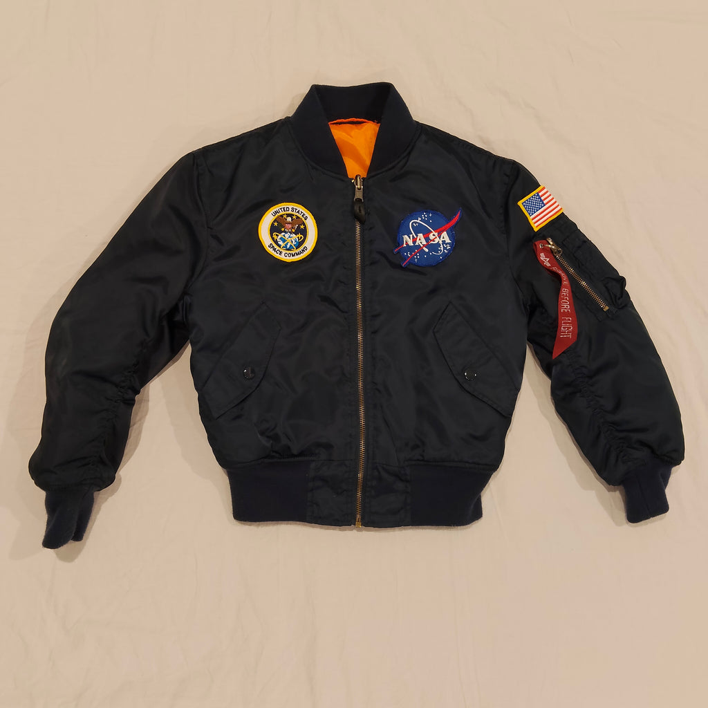 Alpha Industries NASA MA-1 Bomber Jacket size 8yrs boys YS