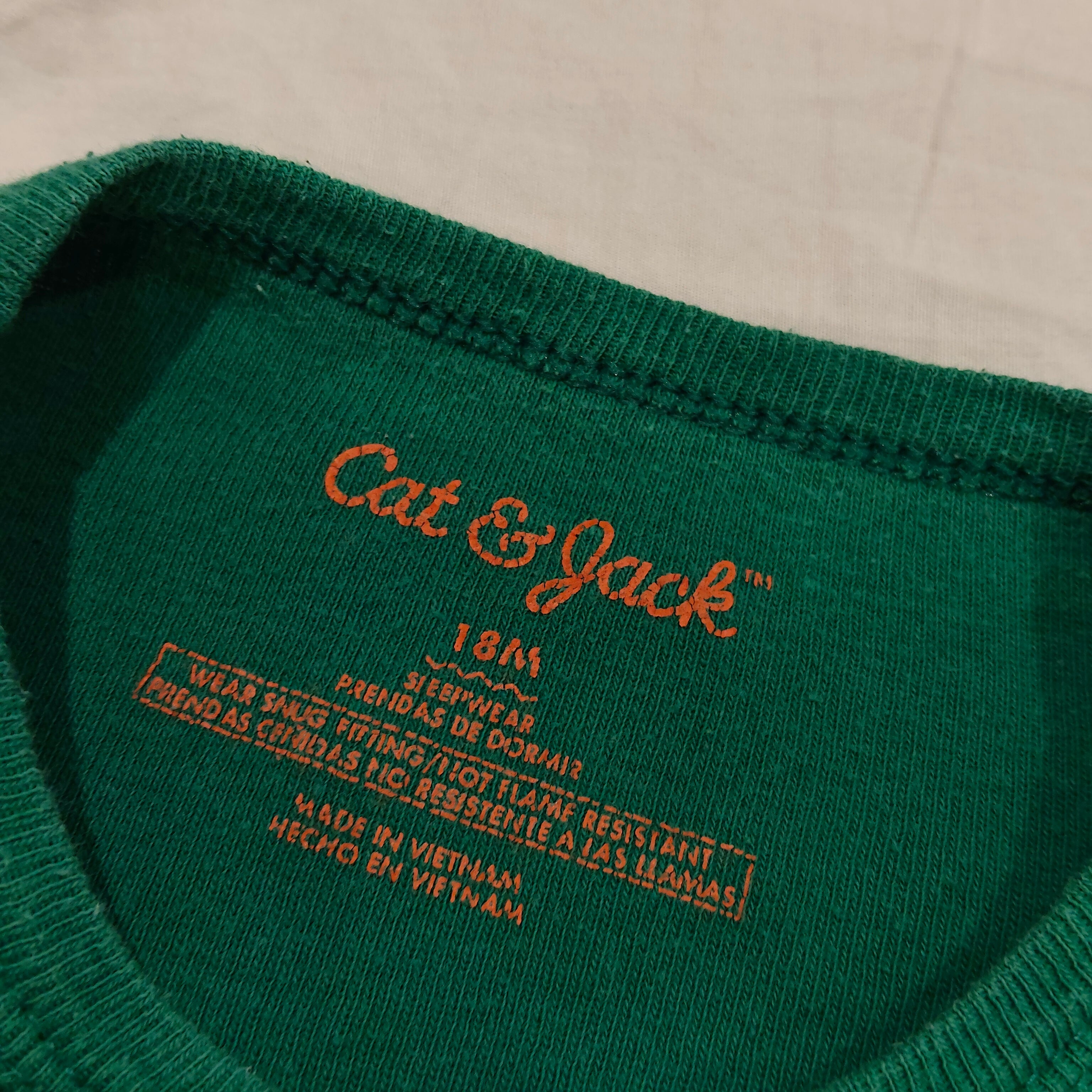 CAT & JACK top size 18M babies long sleeve green