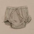 NATURE BABY Petal Bloomers size 2yrs Baby Girls Lagoon Check Gingham Organic Cotton