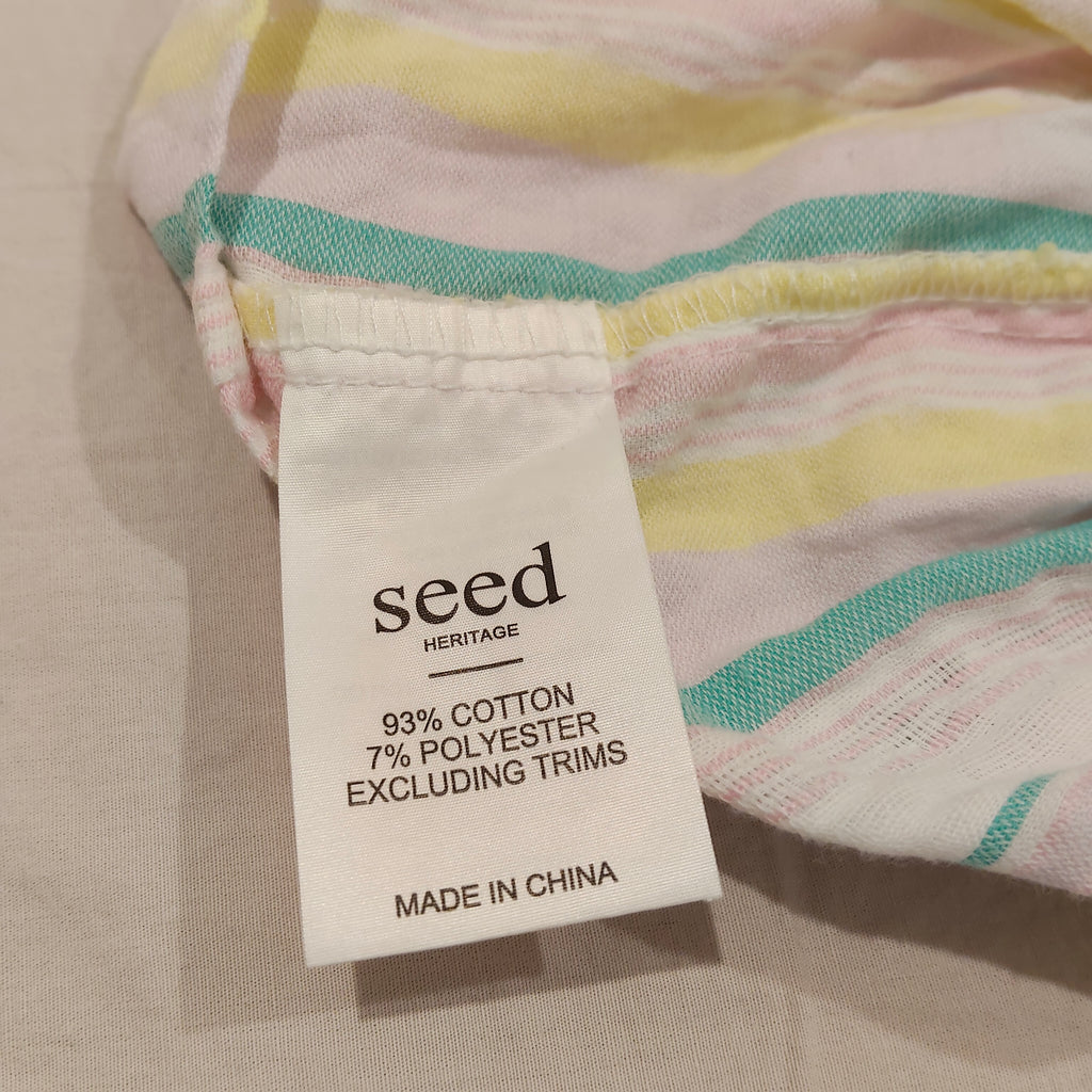 SEED baby top size 12-18m ruffled striped top