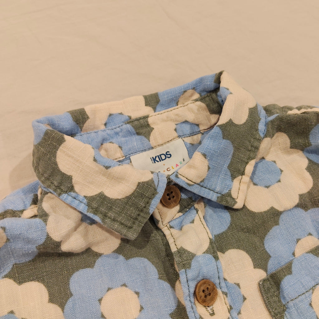 Sage x Clare shirt size 5yrs boys short sleeve Cotton On Kids linen blend